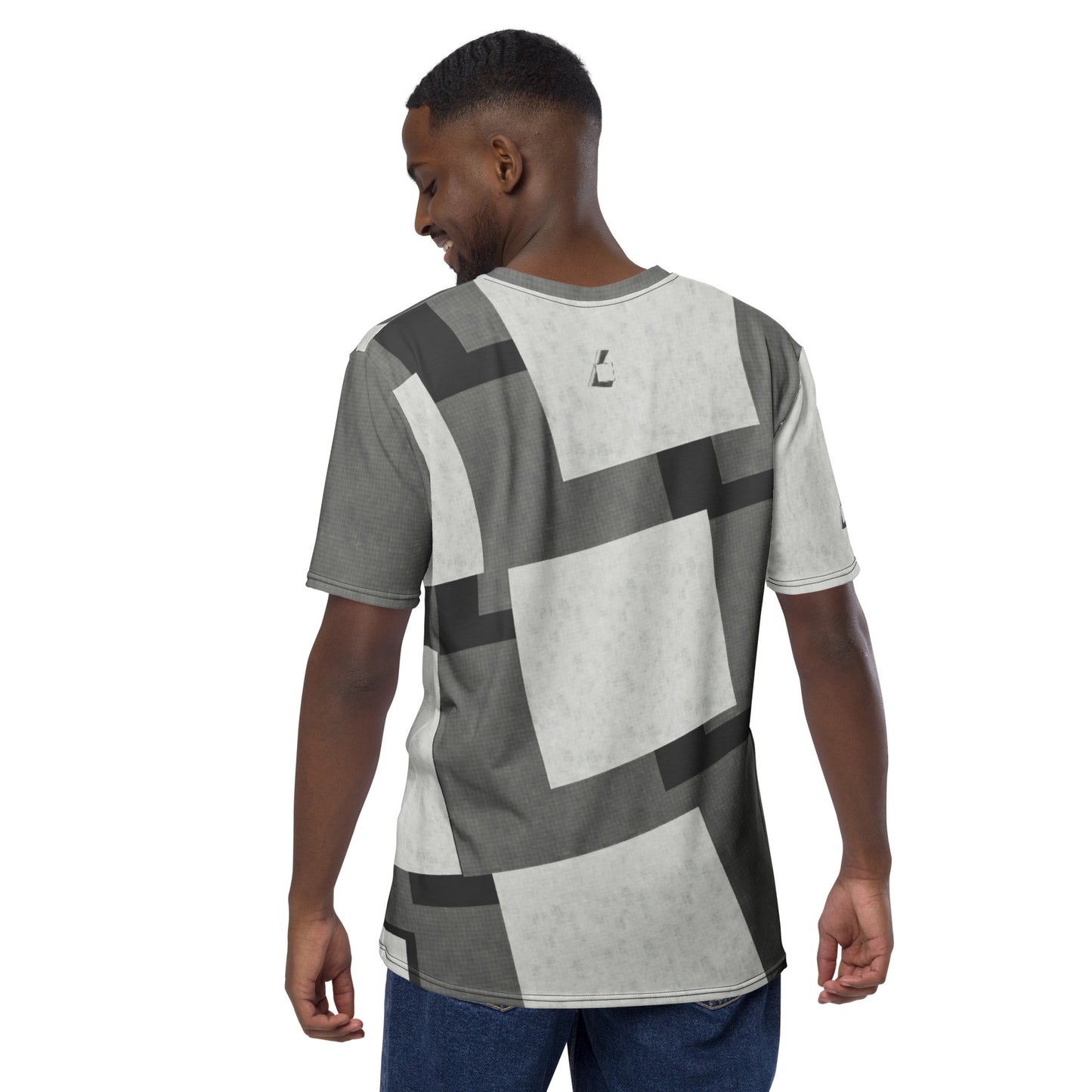 T-Shirt homme "Carreaux Gris"