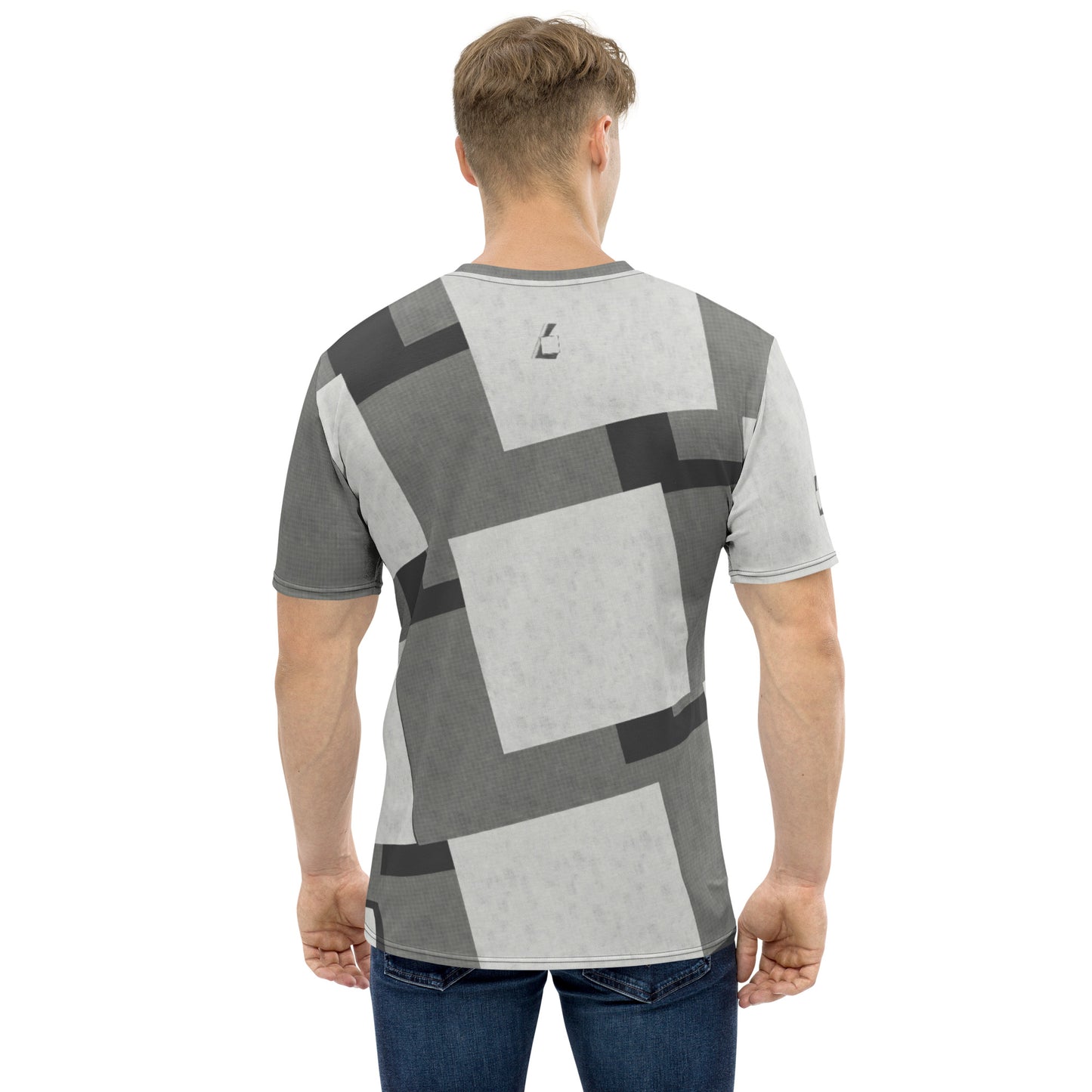 T-Shirt homme "Carreaux Gris"