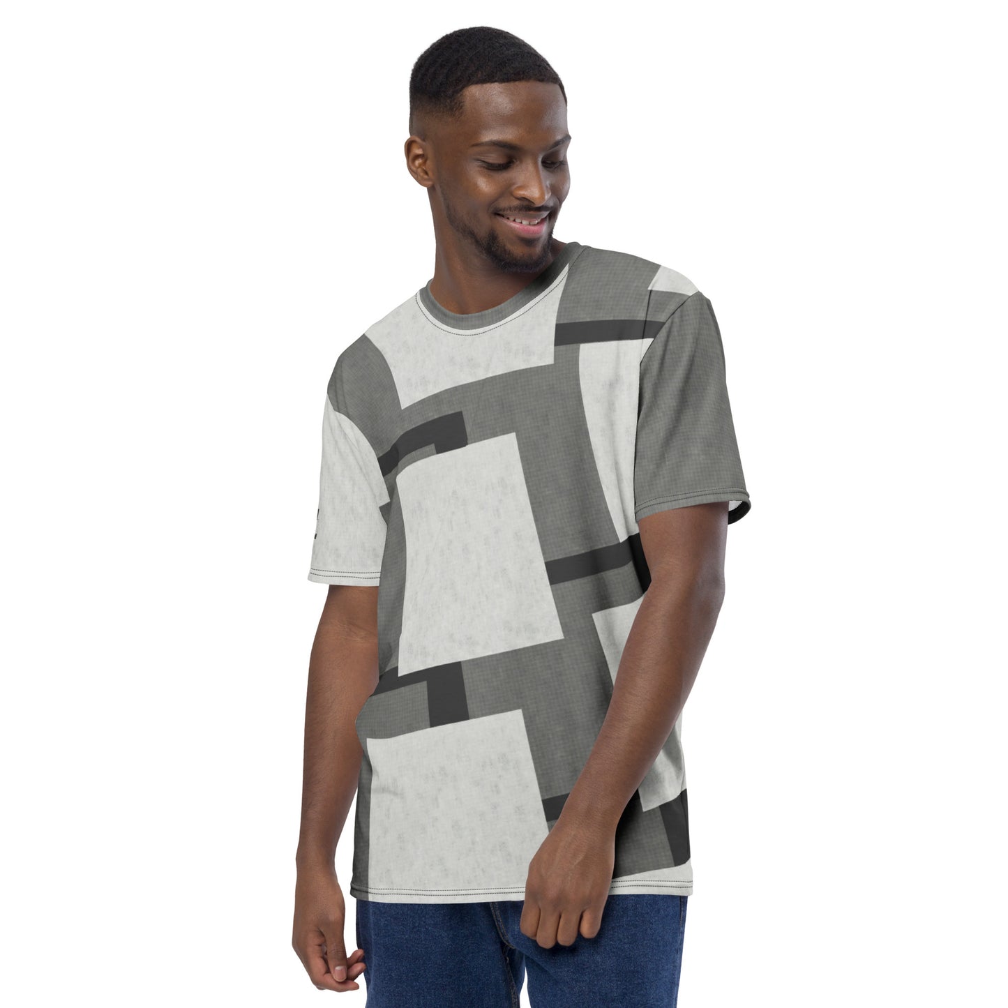 T-Shirt homme "Carreaux Gris"