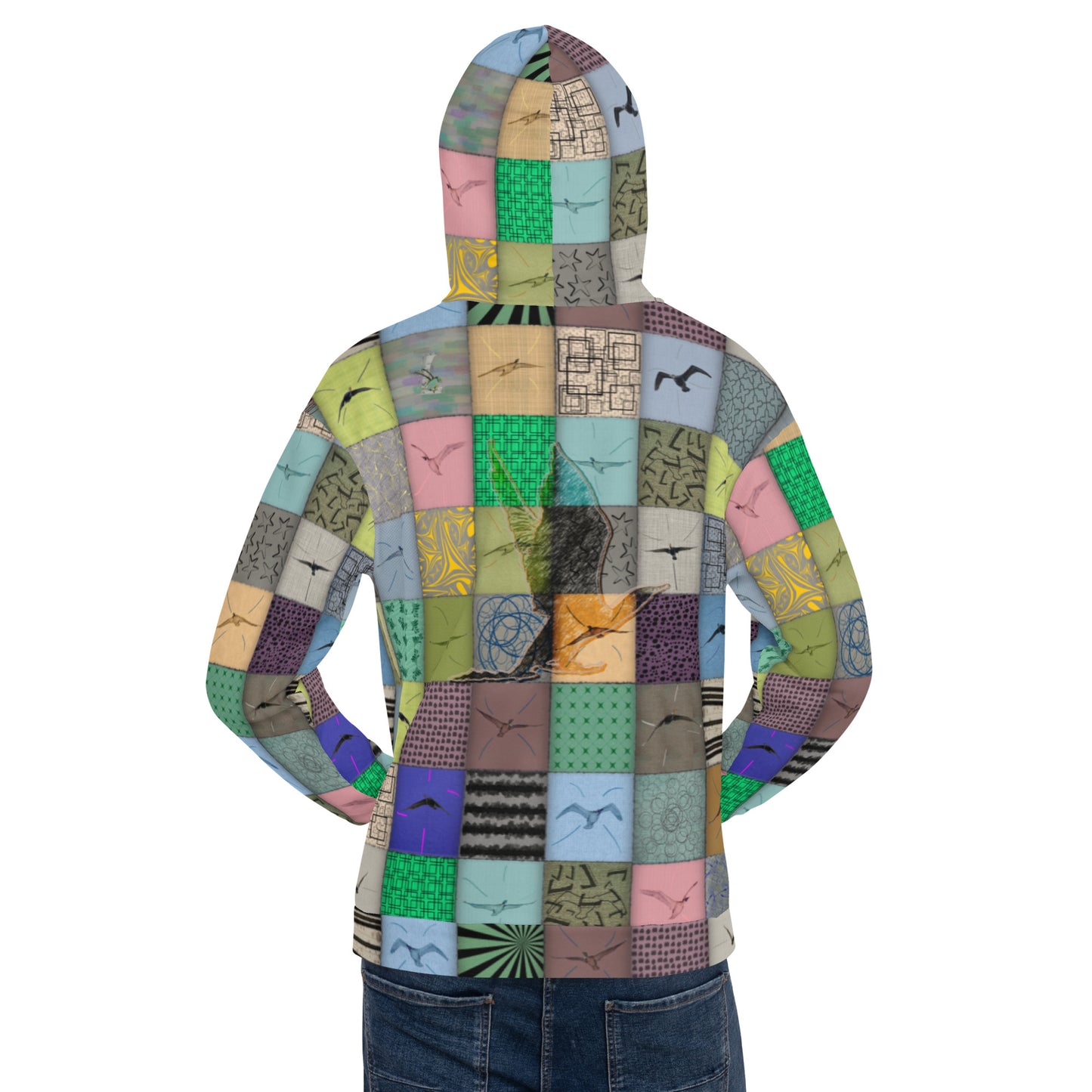 Sweat à Capuche "Patchwork Cormoran"