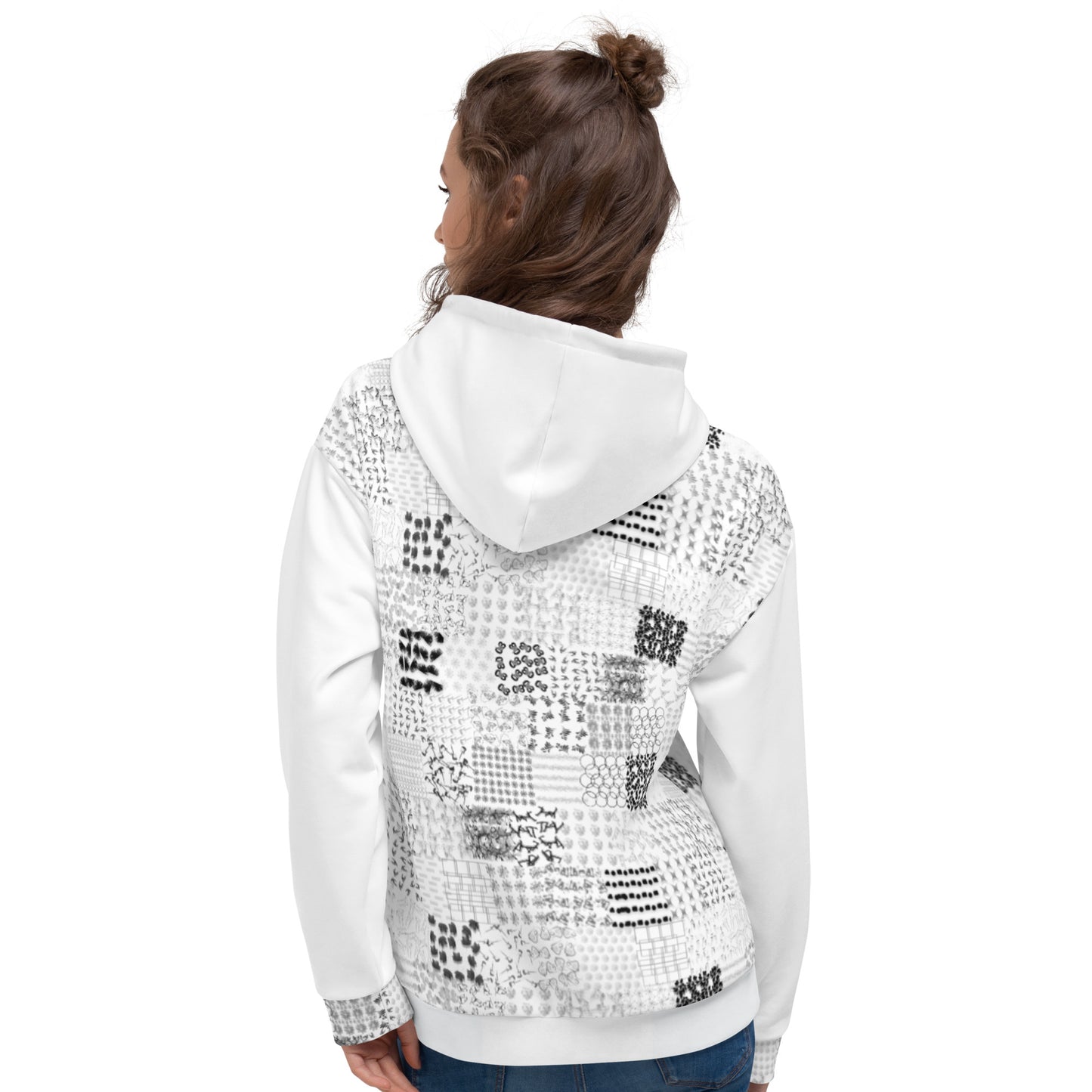 Sweat à capuche Femme Délire Hivernal blanc"