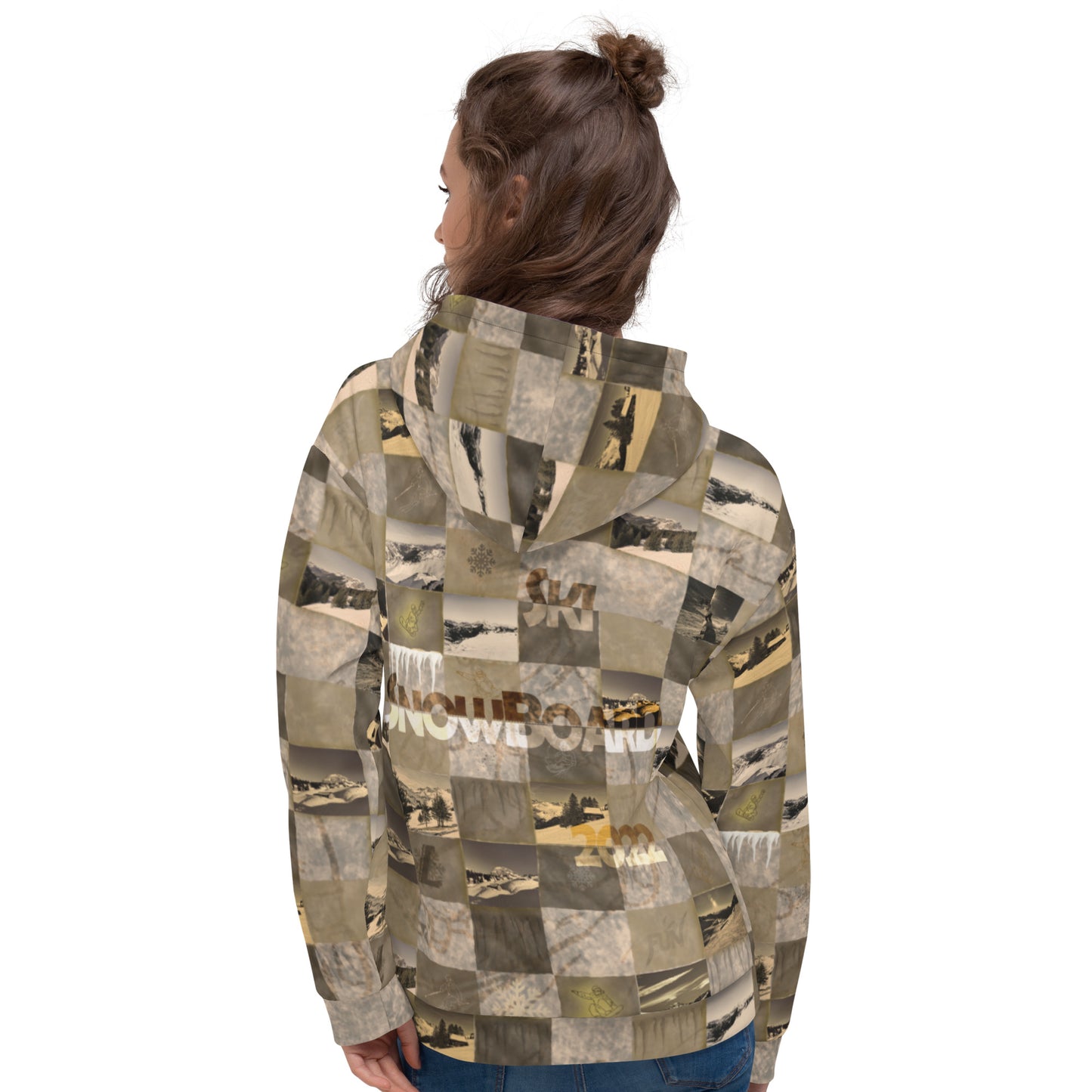 Sweat à Capuche Femme Patchwork "Les Portes du soleil"
