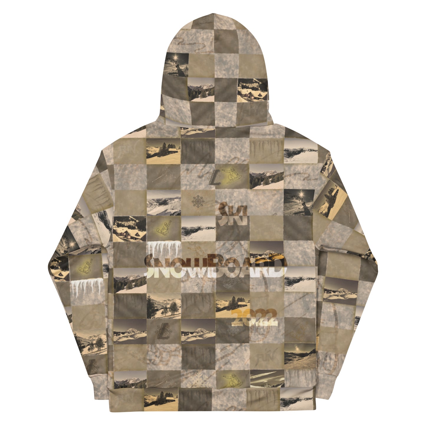 Sweat à Capuche Femme Patchwork "Les Portes du soleil"