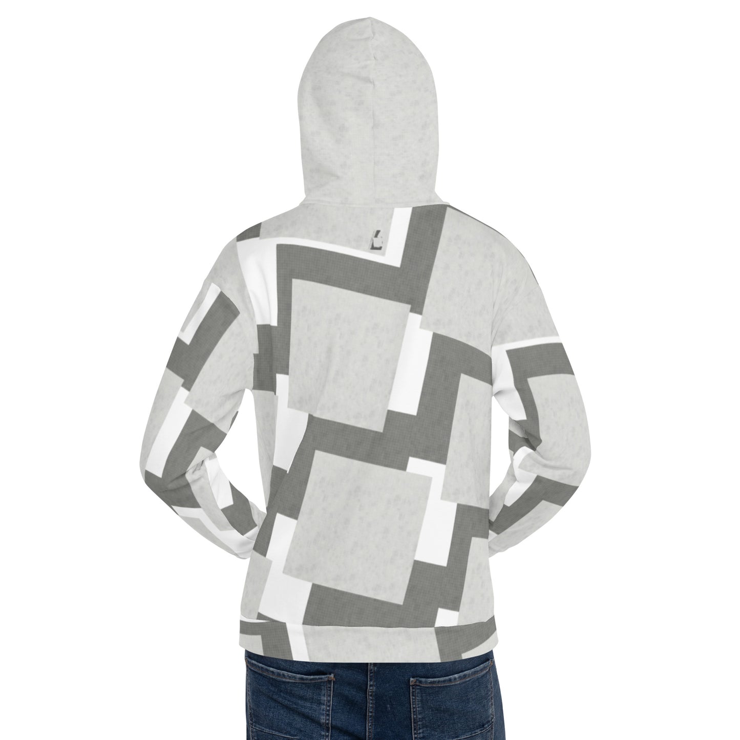 Sweat à Capuche Unisexe "Carreaux Gris"