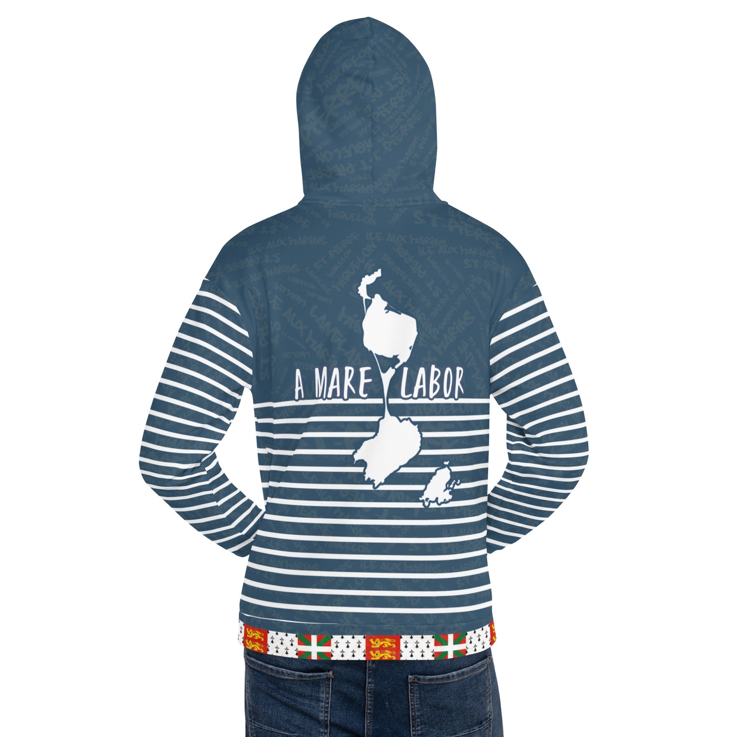 Sweat à capuche unisexe "St Pierre et Miquelon Blue"