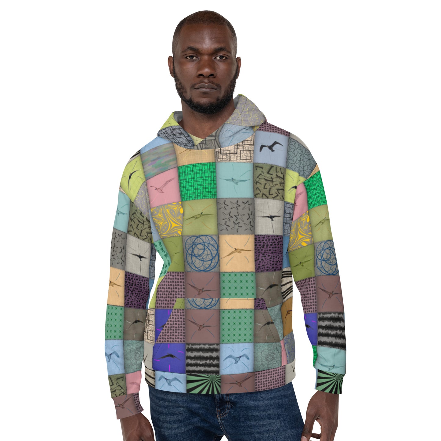 Sweat à Capuche "Patchwork Cormoran"