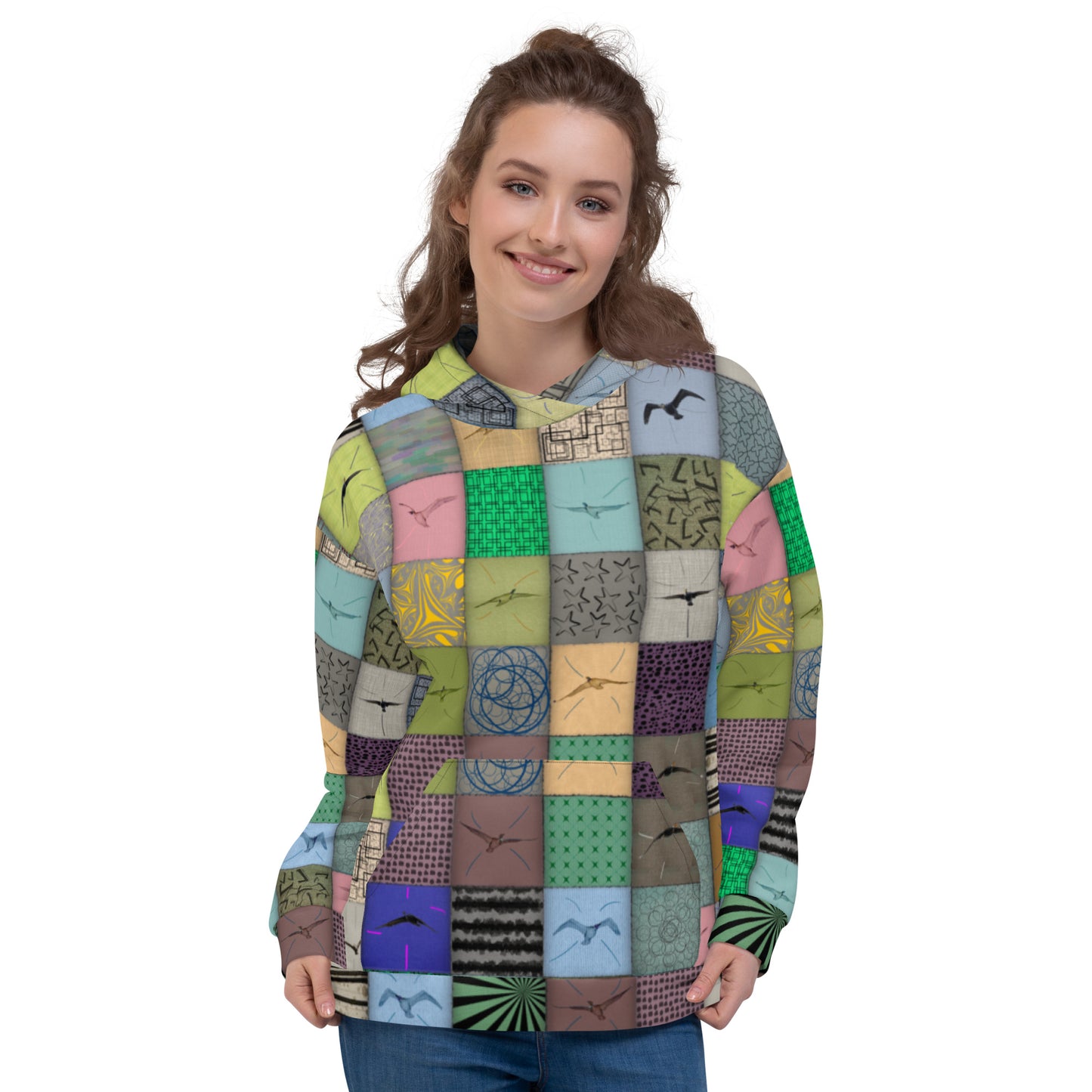 Sweat à Capuche "Patchwork Cormoran"