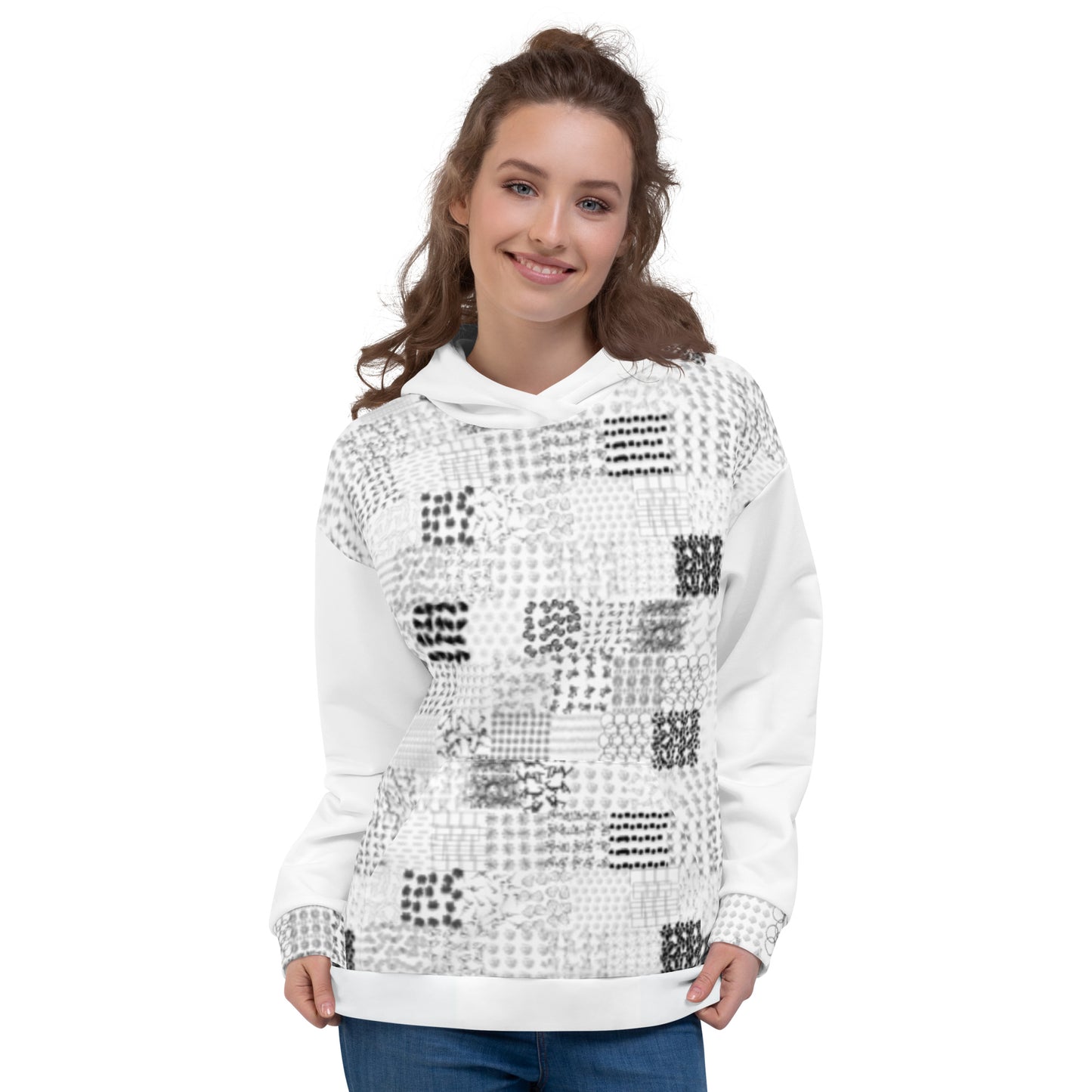 Sweat à capuche Femme Délire Hivernal blanc"