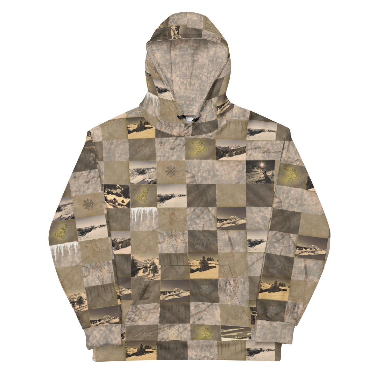 Sweat à Capuche Femme Patchwork "Les Portes du soleil"