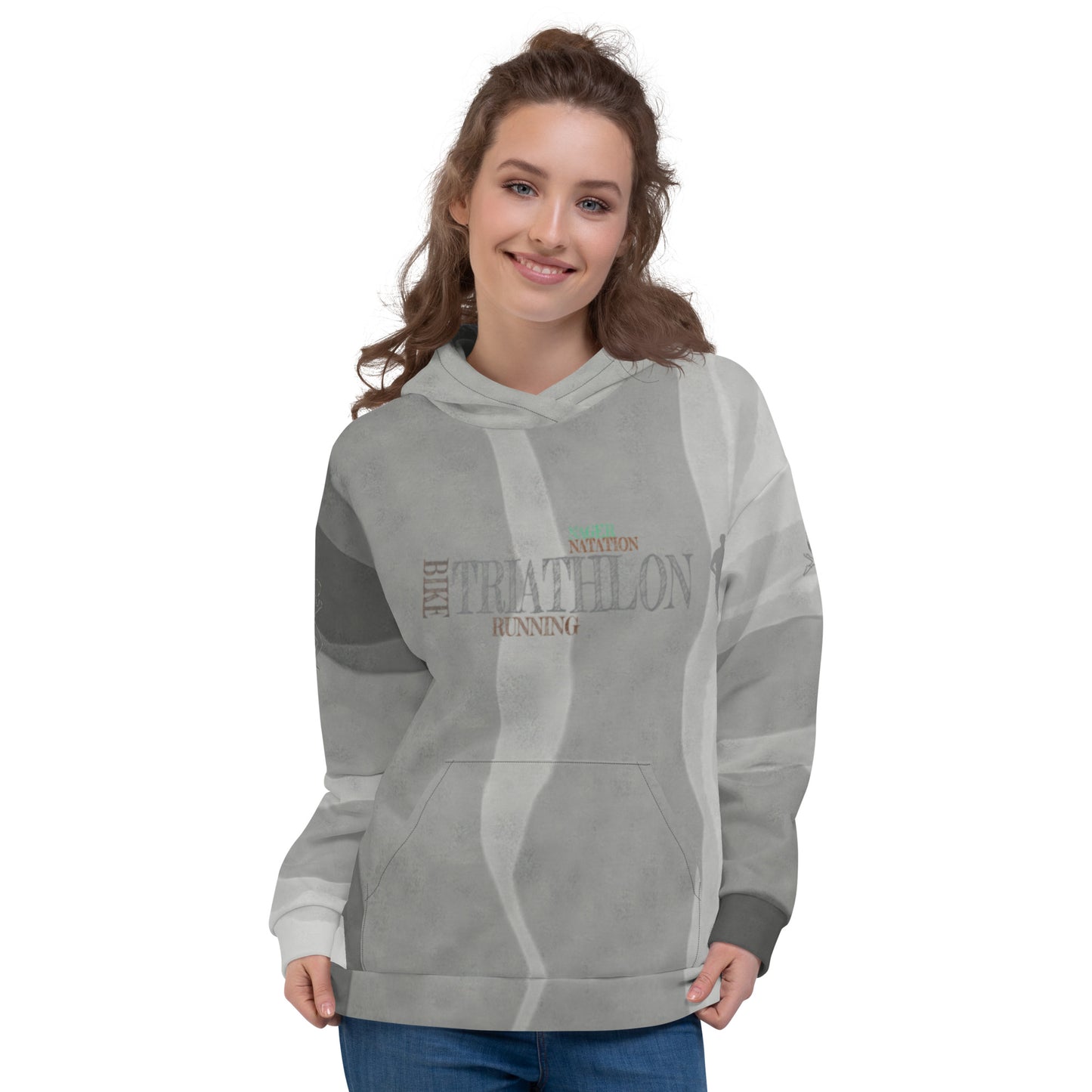 Sweat à Capuche Unisexe "Tri Gris"