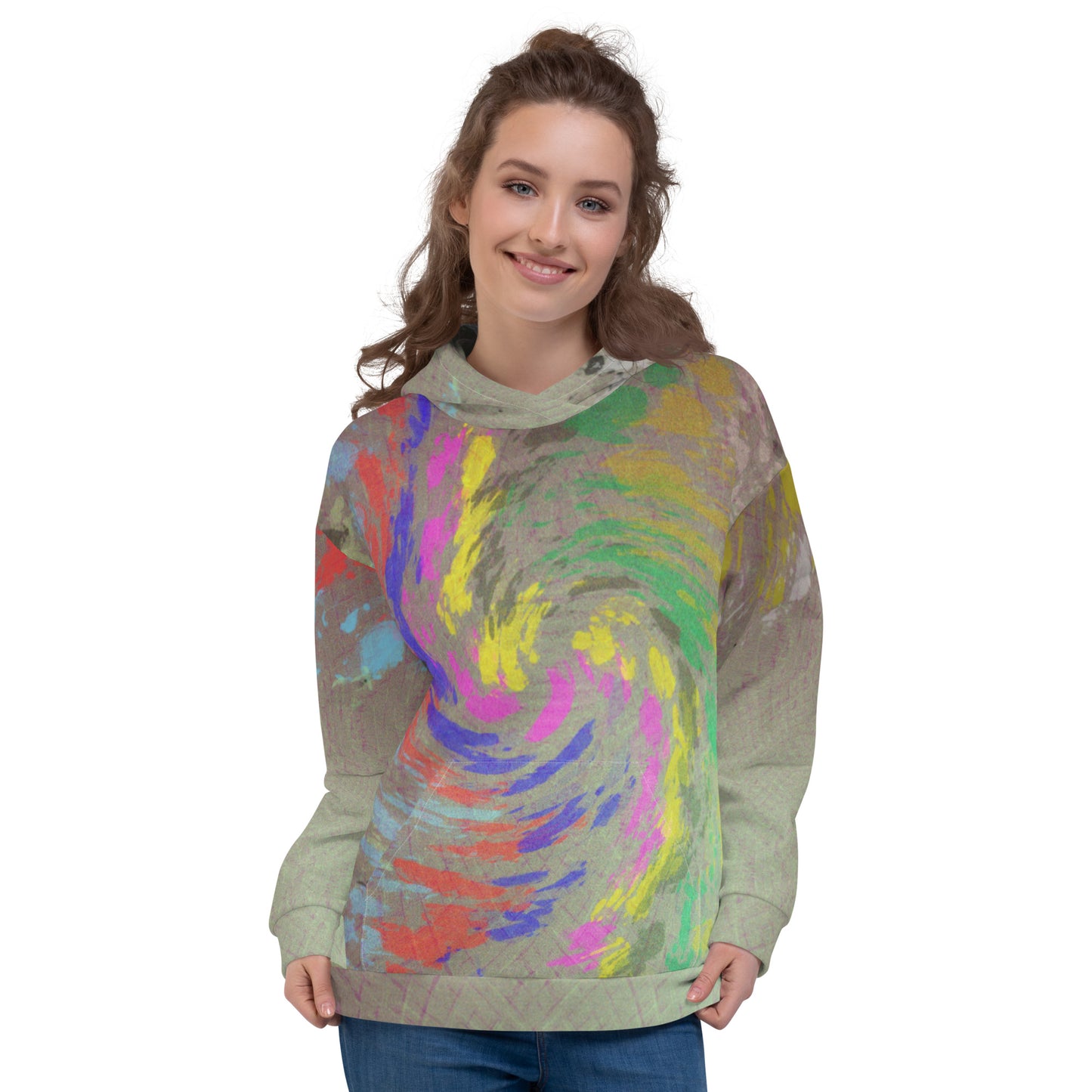 Sweat à Capuche Unisexe "Spring Cyclone Paint "