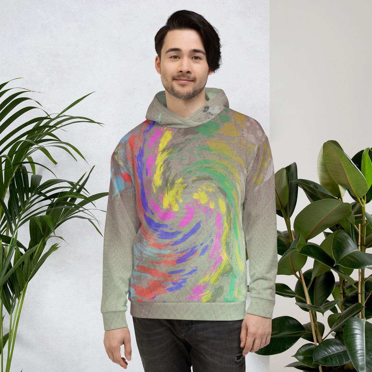 Sweat à Capuche Unisexe "Spring Cyclone Paint "