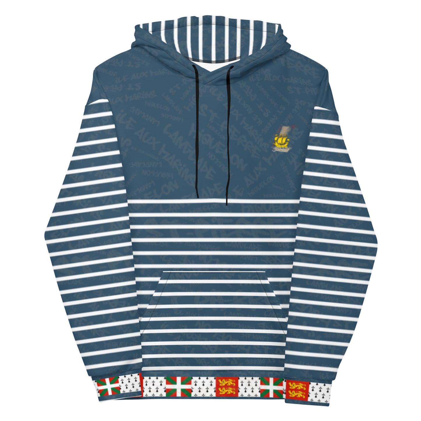 Sweat à capuche unisexe "St Pierre et Miquelon Blue"