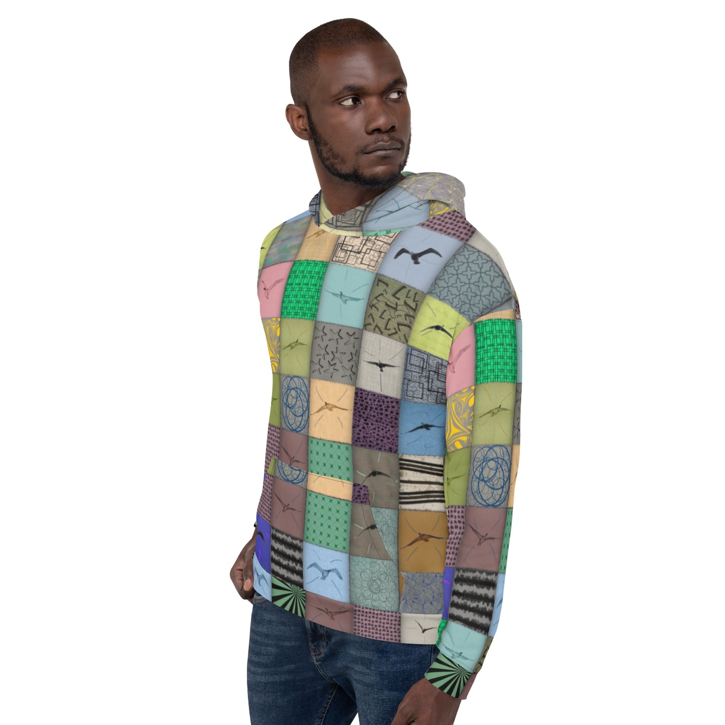 Sweat à Capuche "Patchwork Cormoran"