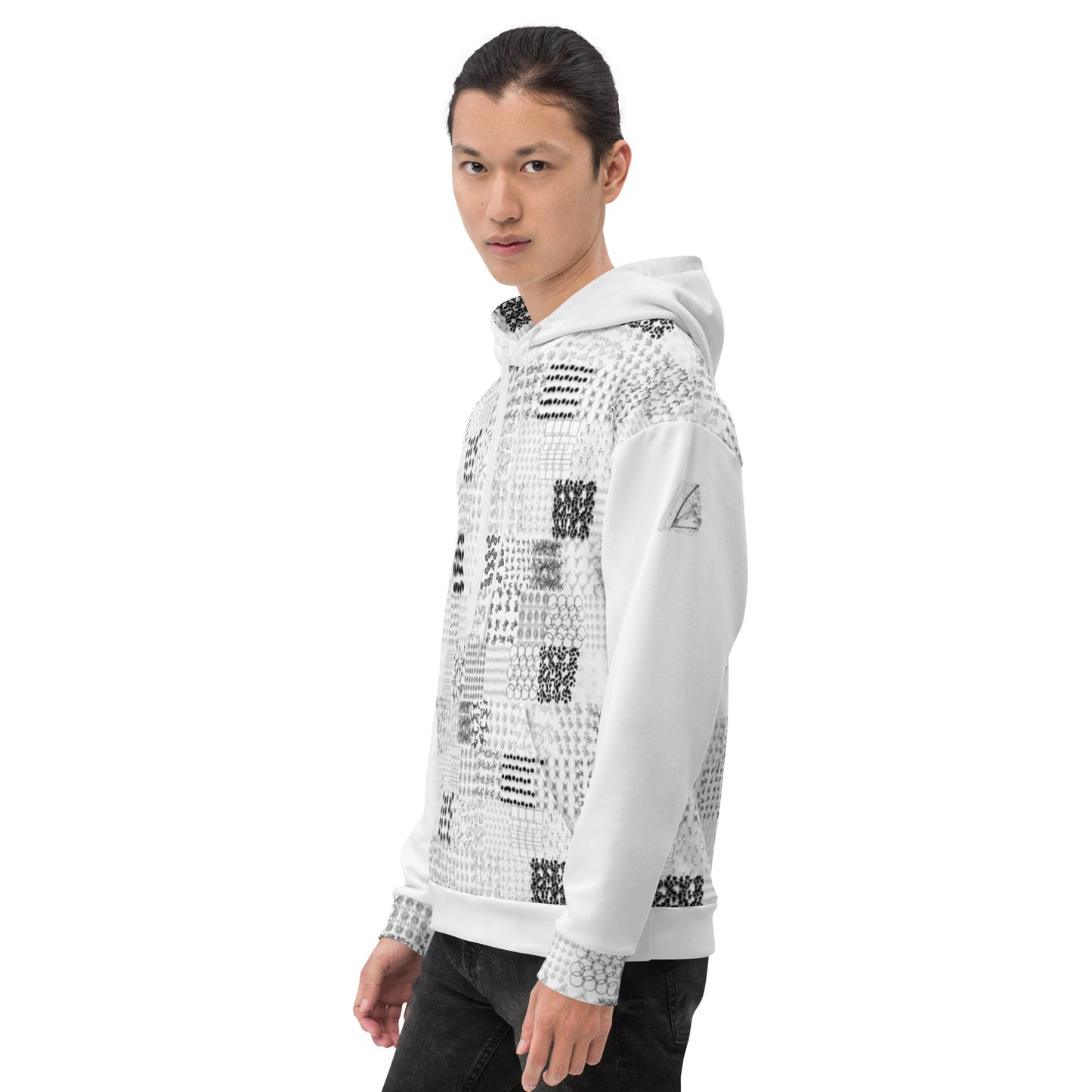 Sweat à capuche Homme "Délire hivernal blanc"