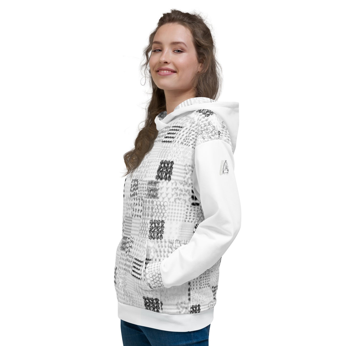 Sweat à capuche Femme Délire Hivernal blanc"