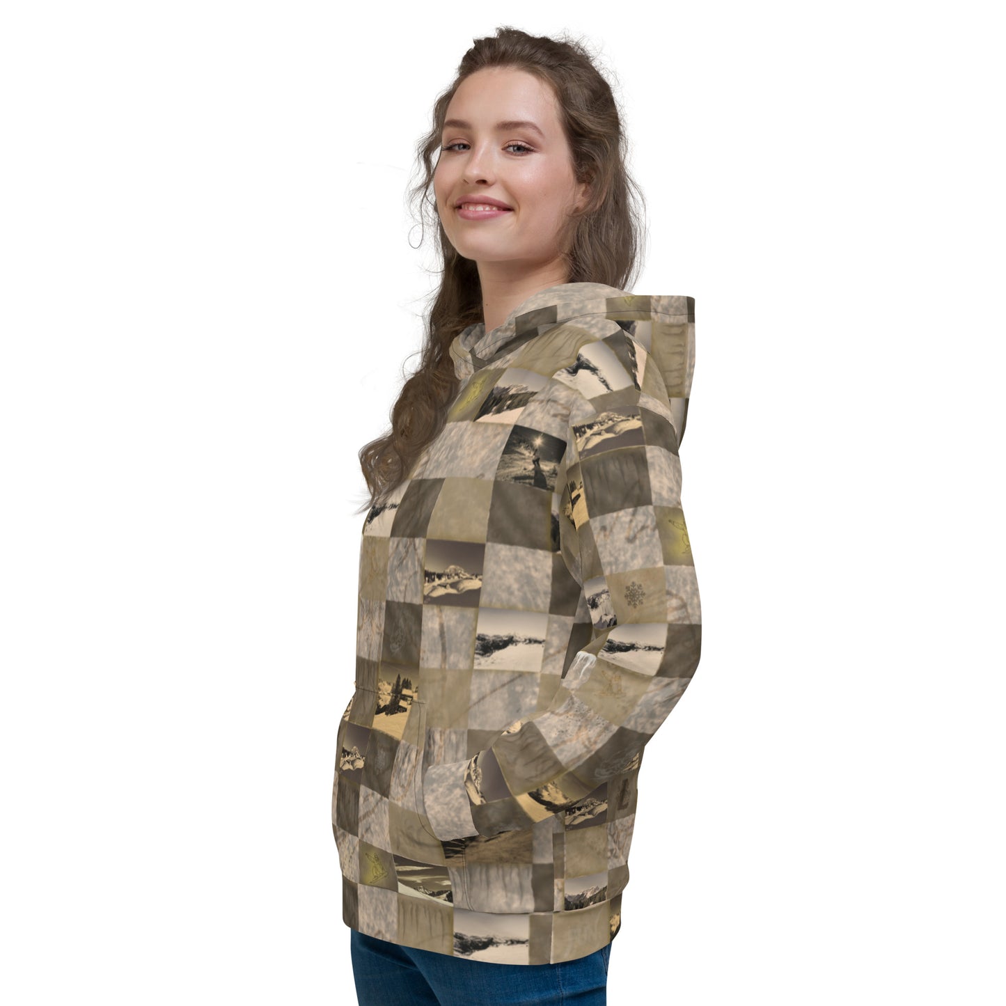 Sweat à Capuche Femme Patchwork "Les Portes du soleil"