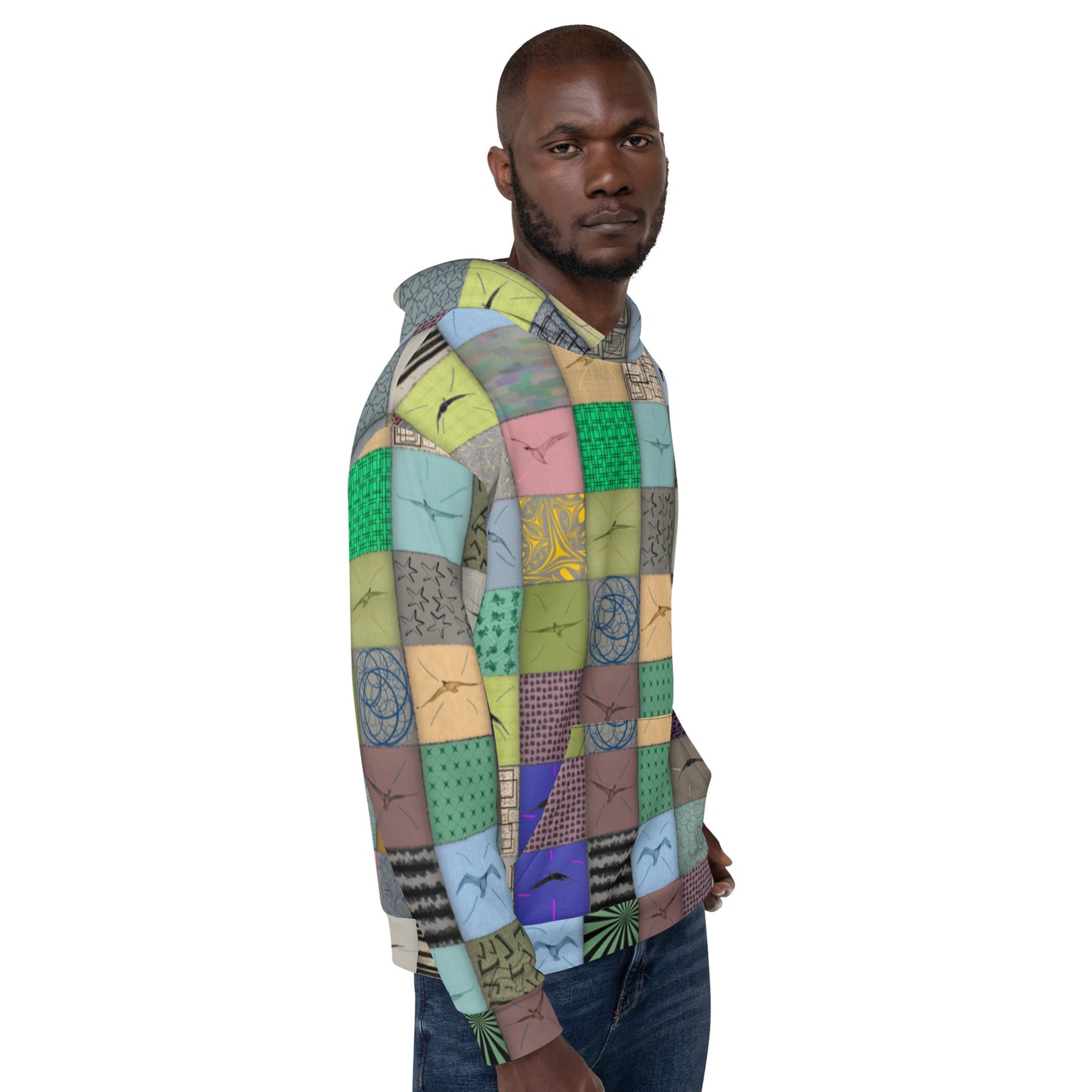 Sweat à Capuche "Patchwork Cormoran"