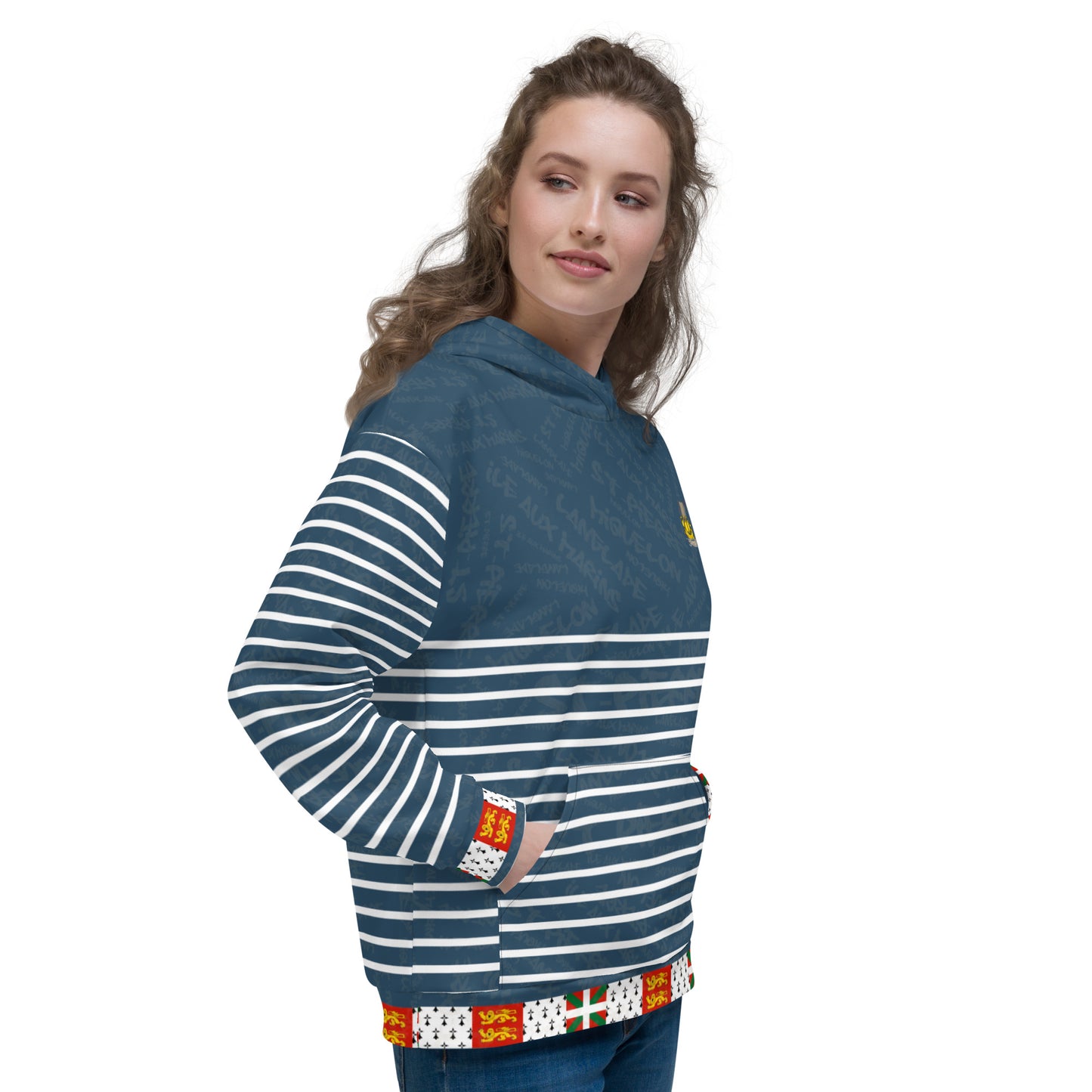 Sweat à capuche unisexe "St Pierre et Miquelon Blue"