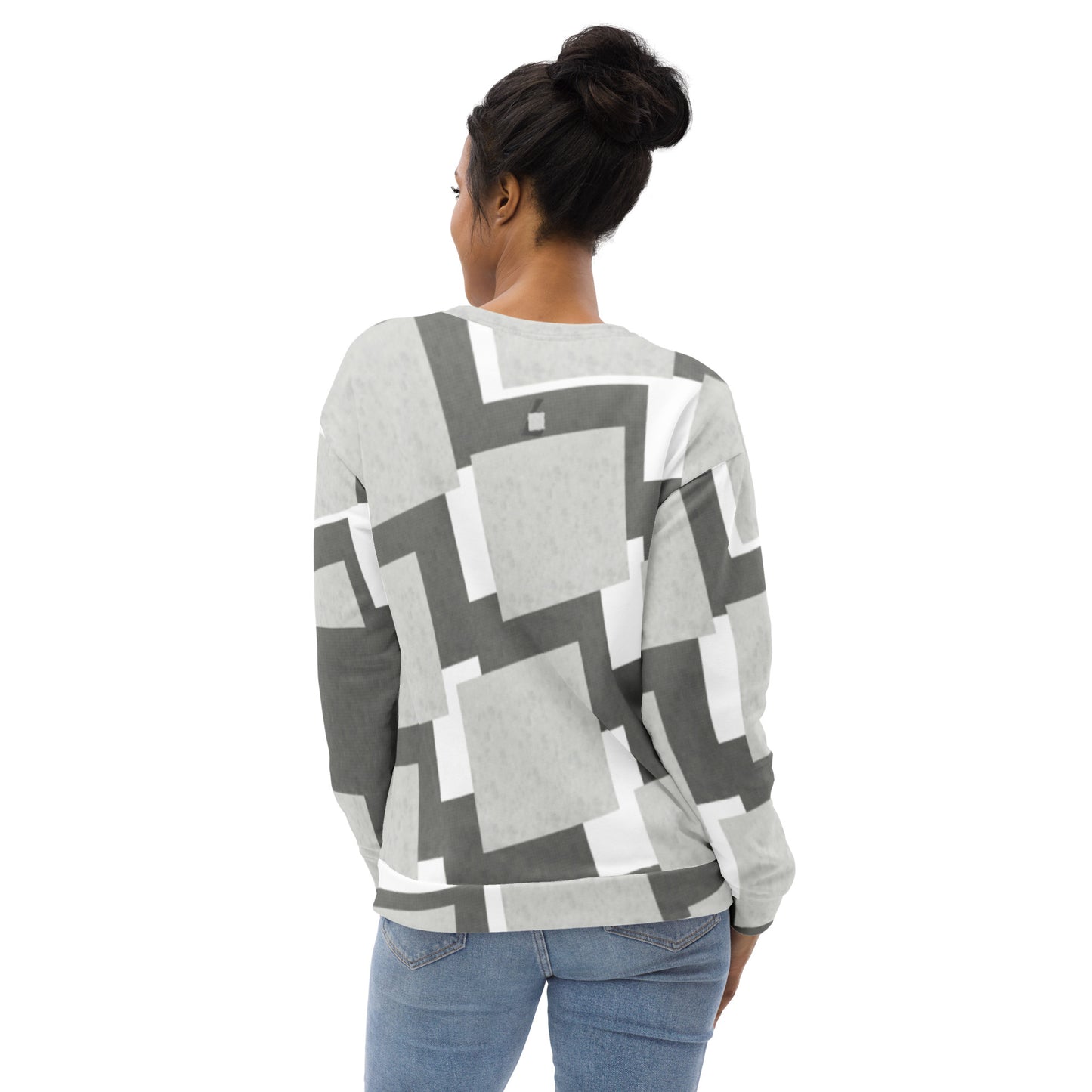 Sweat-Shirt Unisexe "Carreaux Gris"