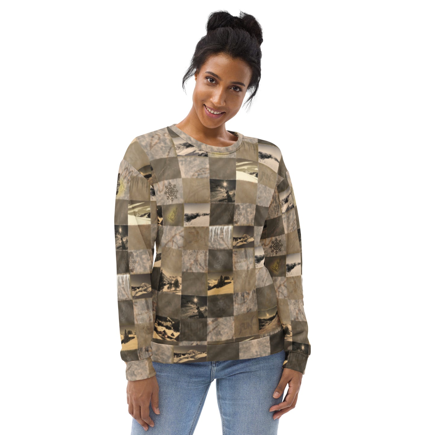 Sweat-Shirt femme "Patchwork Mountain"