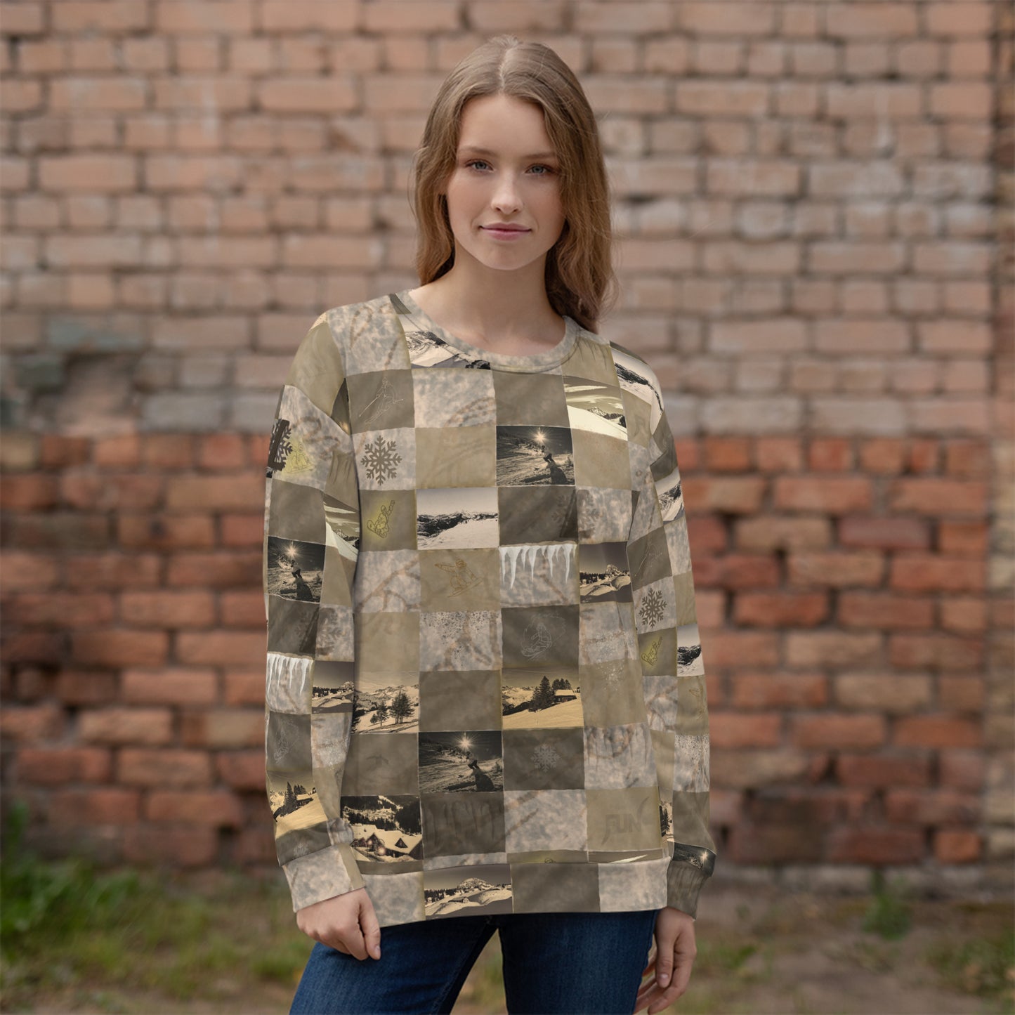 Sweat-Shirt femme "Patchwork Mountain"