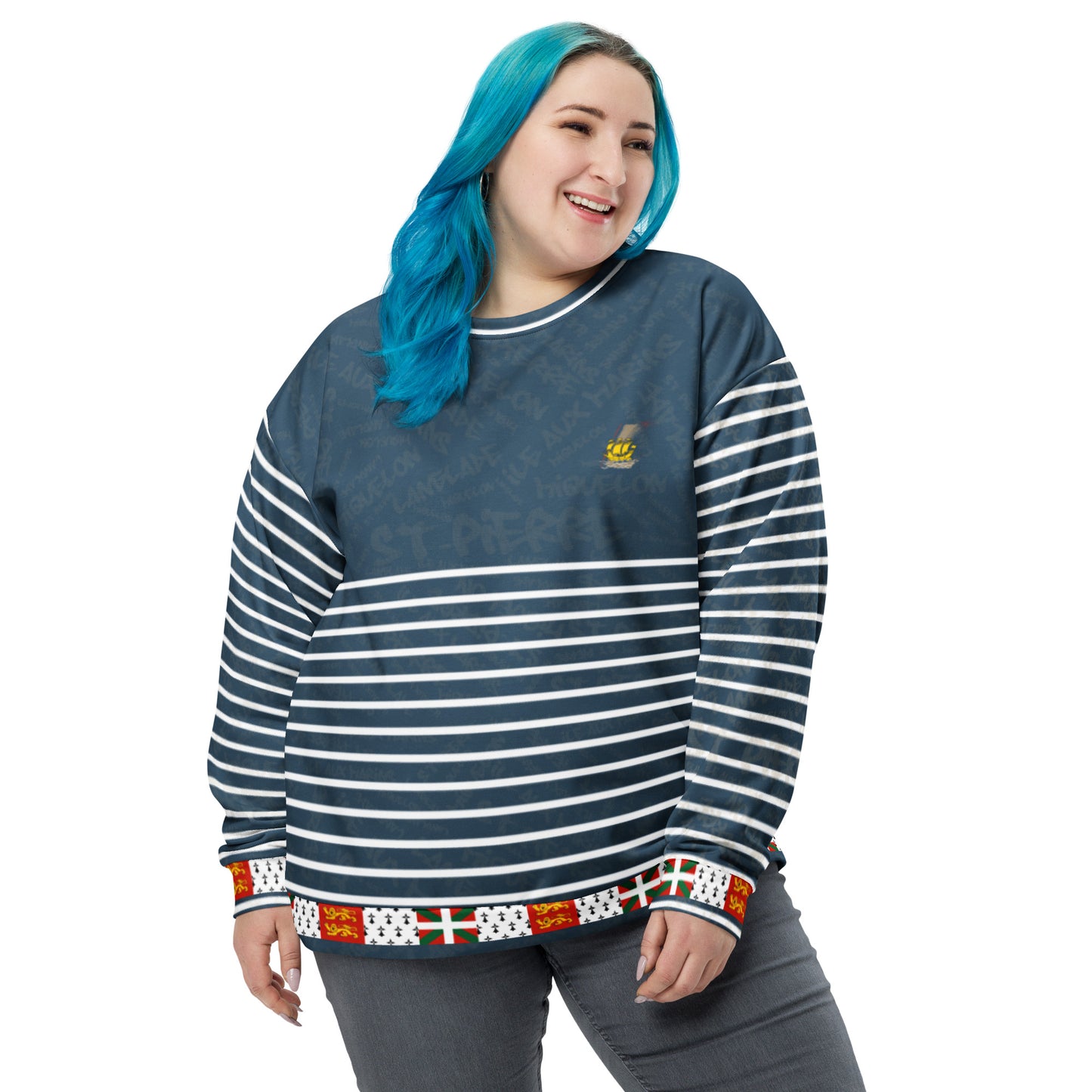 Sweat-shirt unisexe "St Pierre et Miquelon Blue"