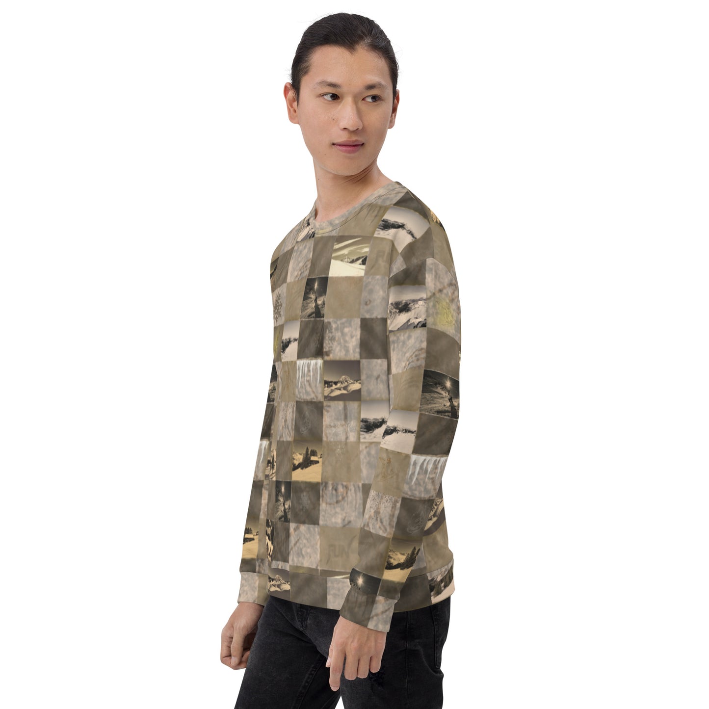 Sweat-Shirt homme "Patchwork Mountain"