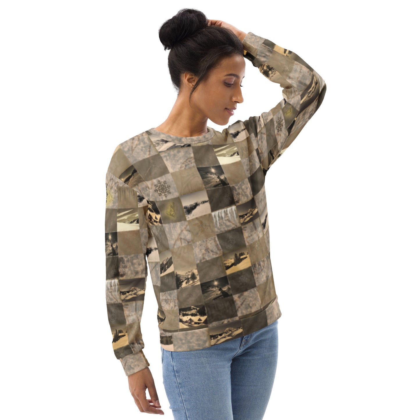 Sweat-Shirt femme "Patchwork Mountain"