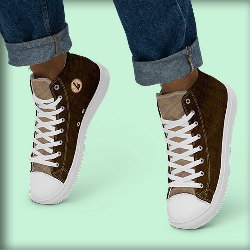 Baskets hautes en toile homme "Canon Foncé"