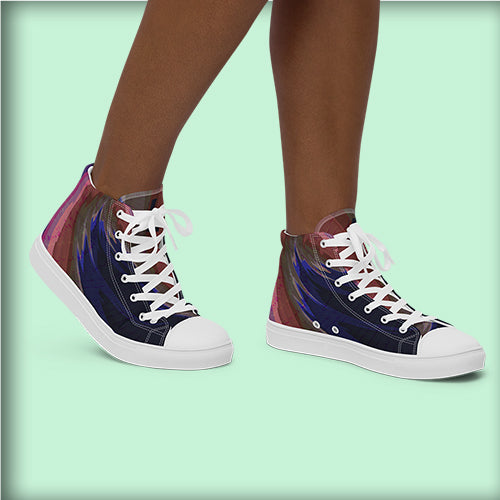 Baskets hautes en toile femme "Spring cyclone Multicolore"