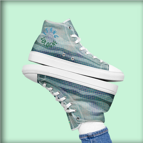 Baskets hautes en toile femme "Etang de Sologne"