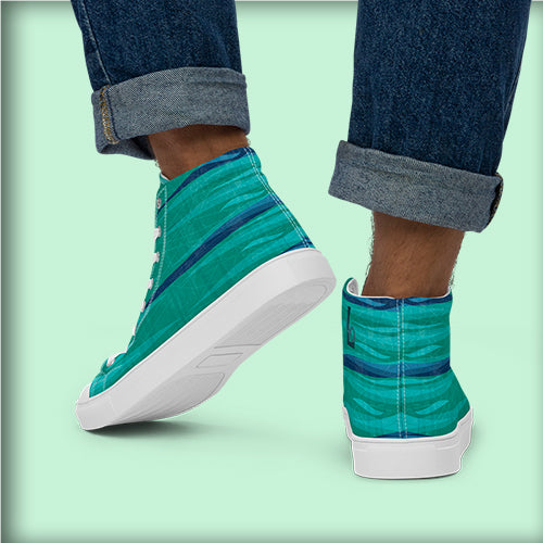 Baskets hautes en toile homme "Léon"