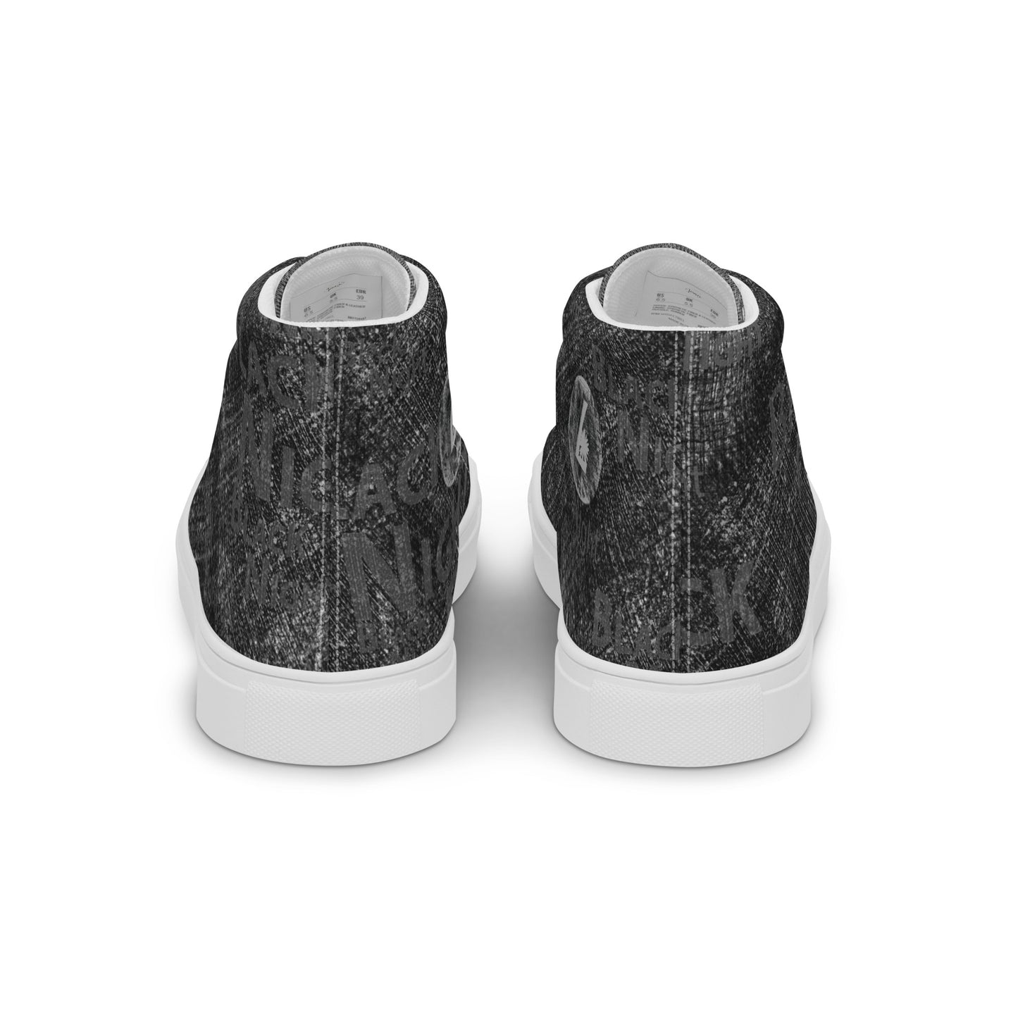 Baskets hautes en toile homme "Spring Black Night"