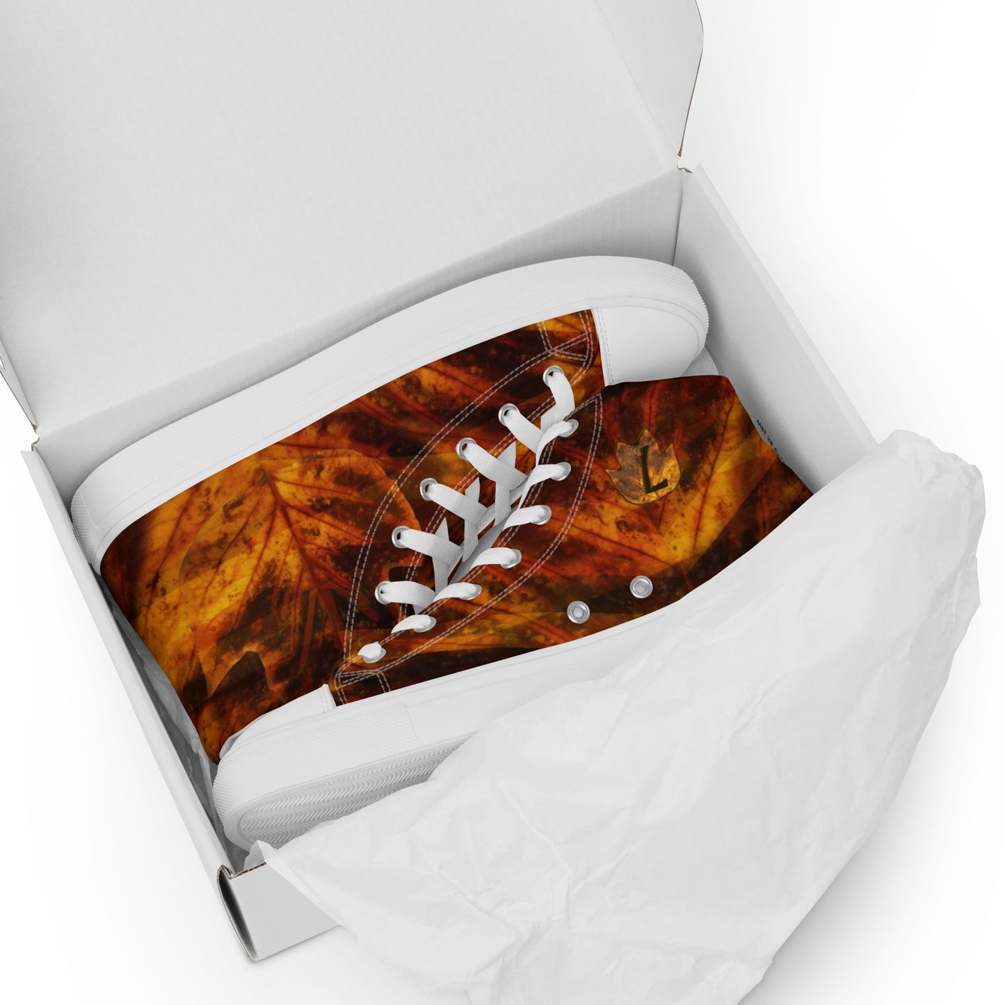 Baskets hautes en toile homme "Fall Red"