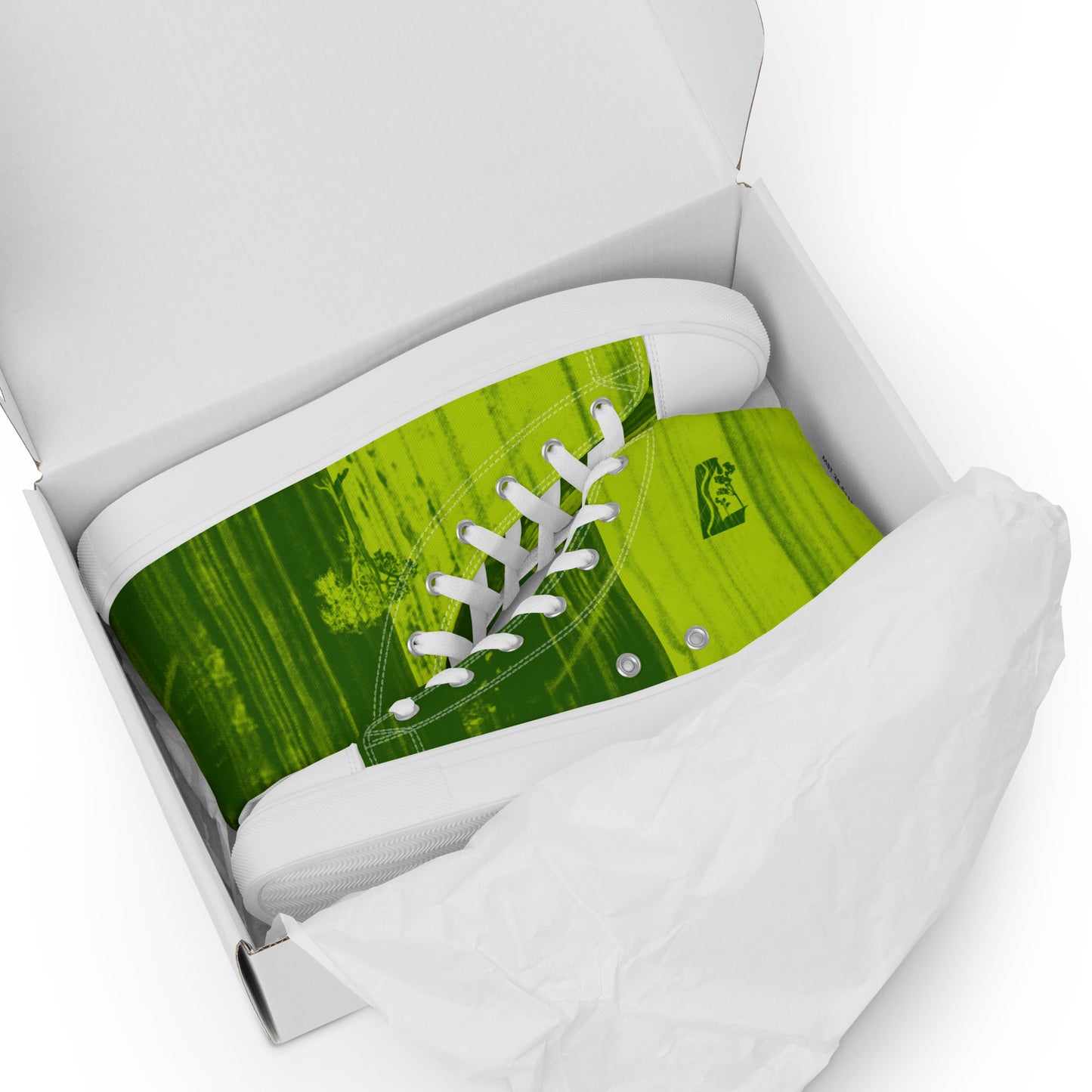 Baskets hautes en toile homme "Green Duo"