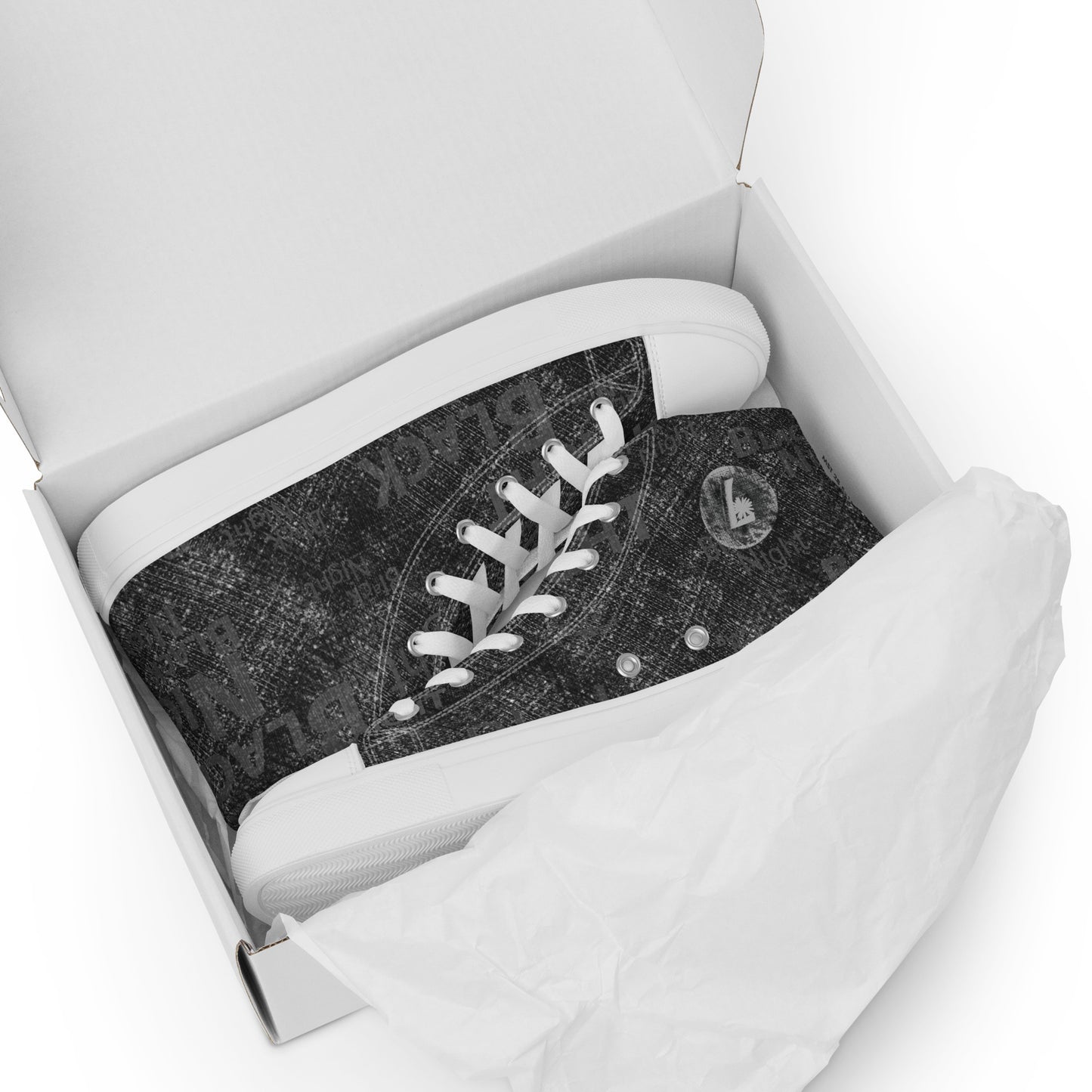Baskets hautes en toile homme "Spring Black Night"