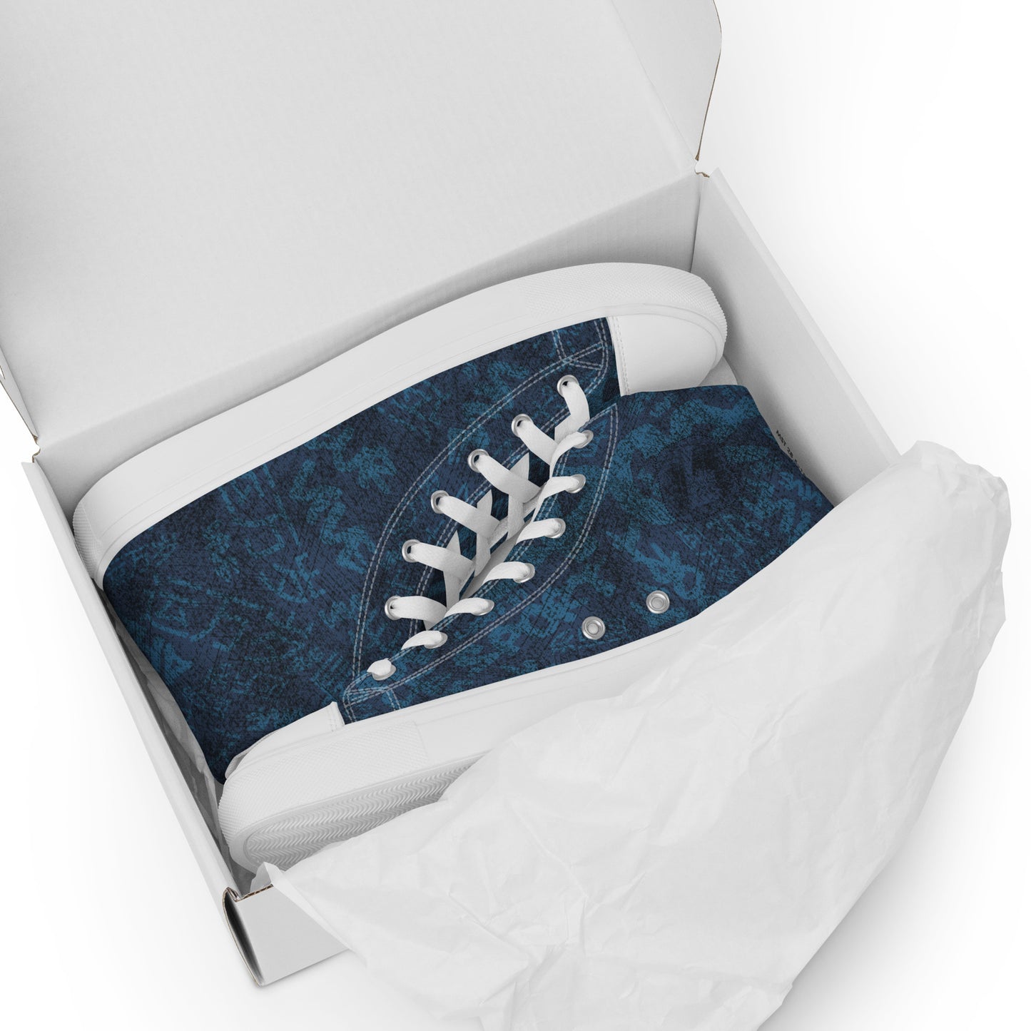 Baskets hautes en toile homme "Spring Blue Night"