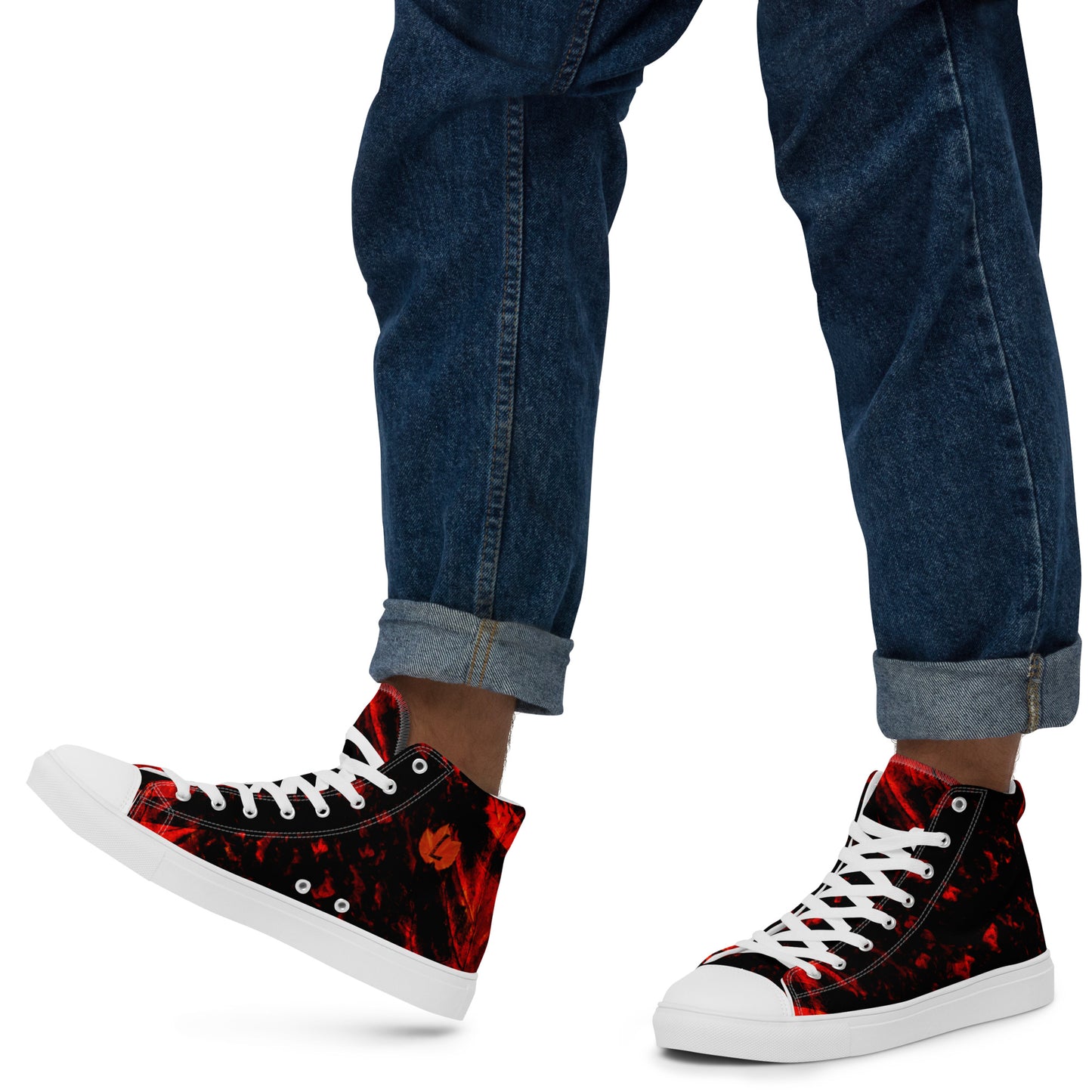 Baskets hautes en toile homme "Black Fall"