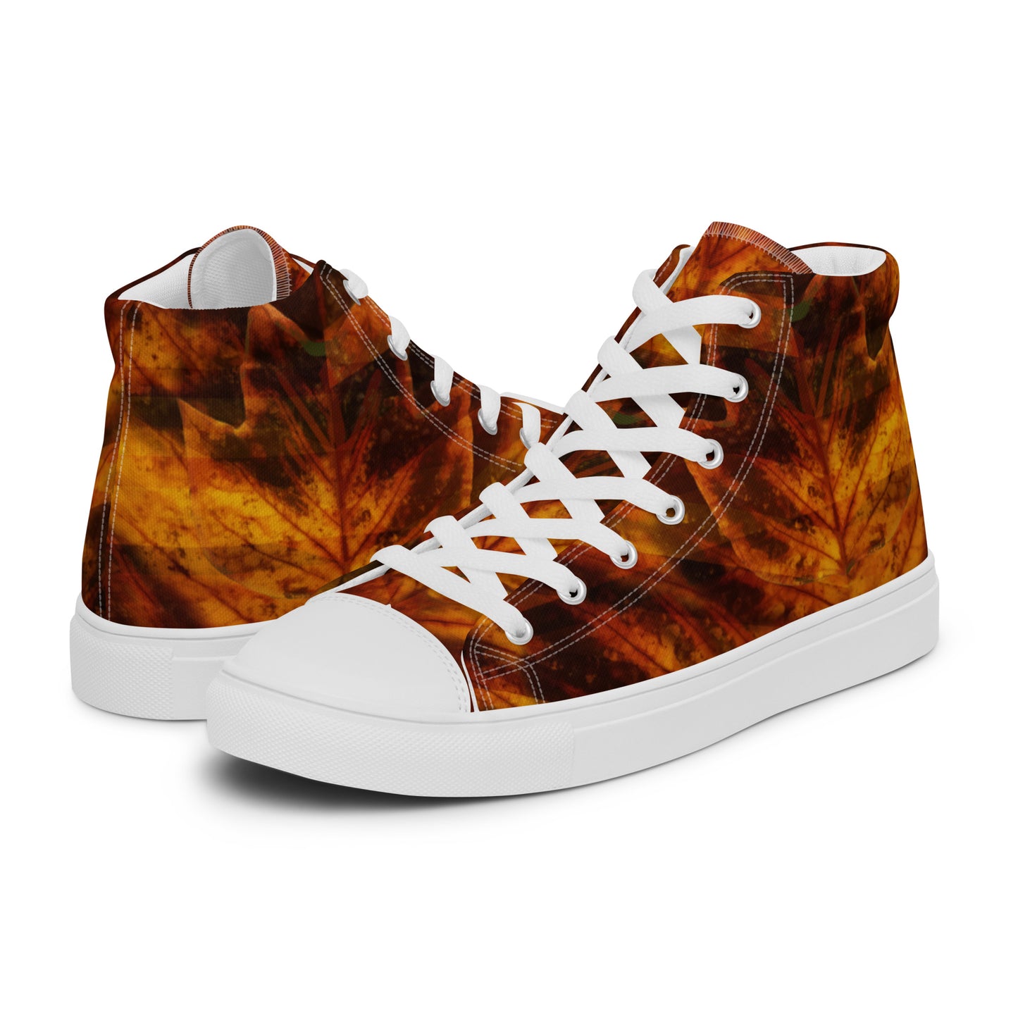 Baskets hautes en toile homme "Fall Red"