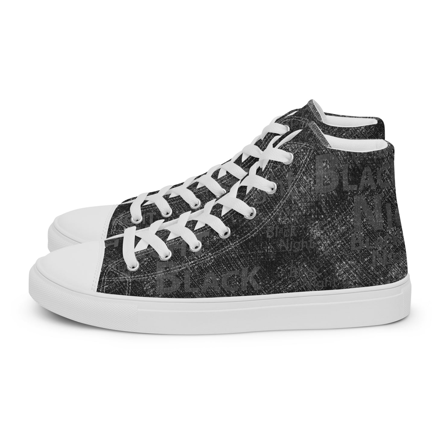 Baskets hautes en toile homme "Spring Black Night"