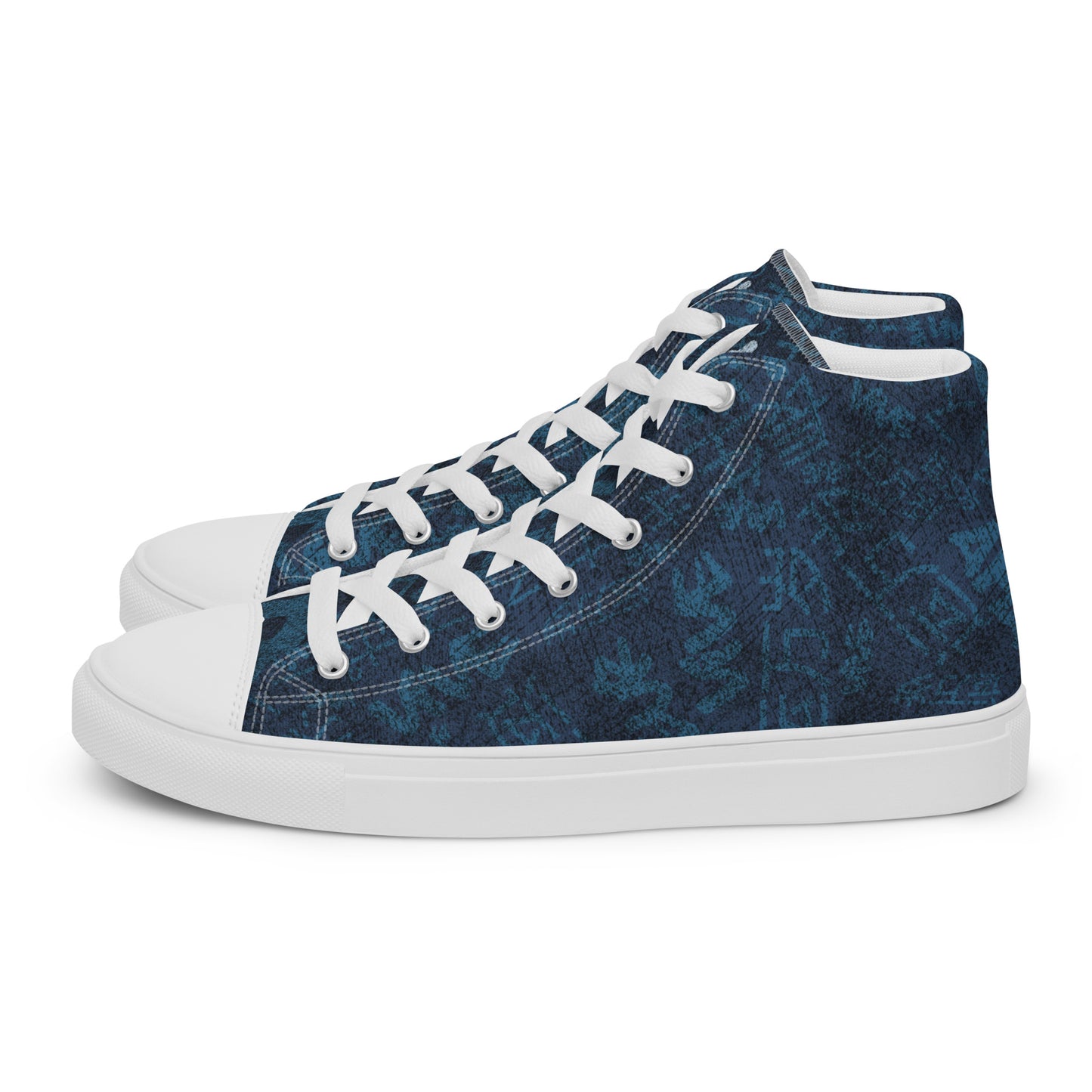 Baskets hautes en toile homme "Spring Blue Night"