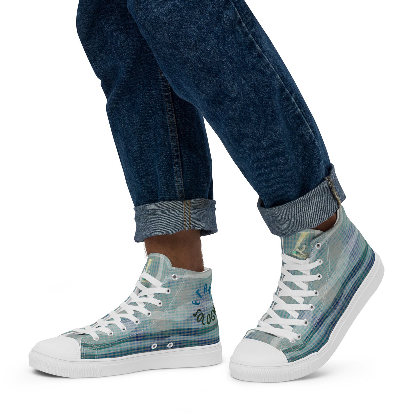 Baskets hautes en toile homme "Etang de Sologne"