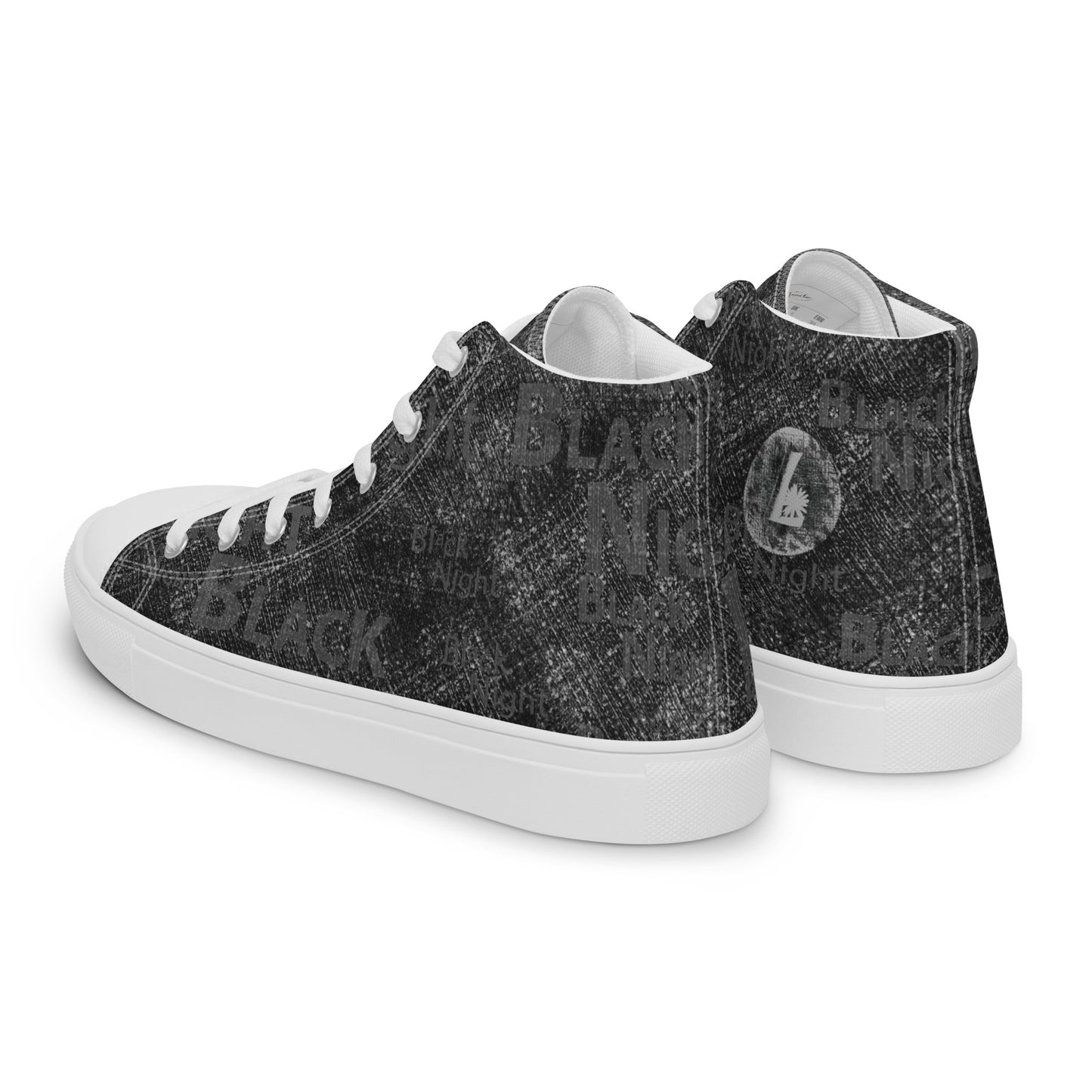 Baskets hautes en toile homme "Spring Black Night"