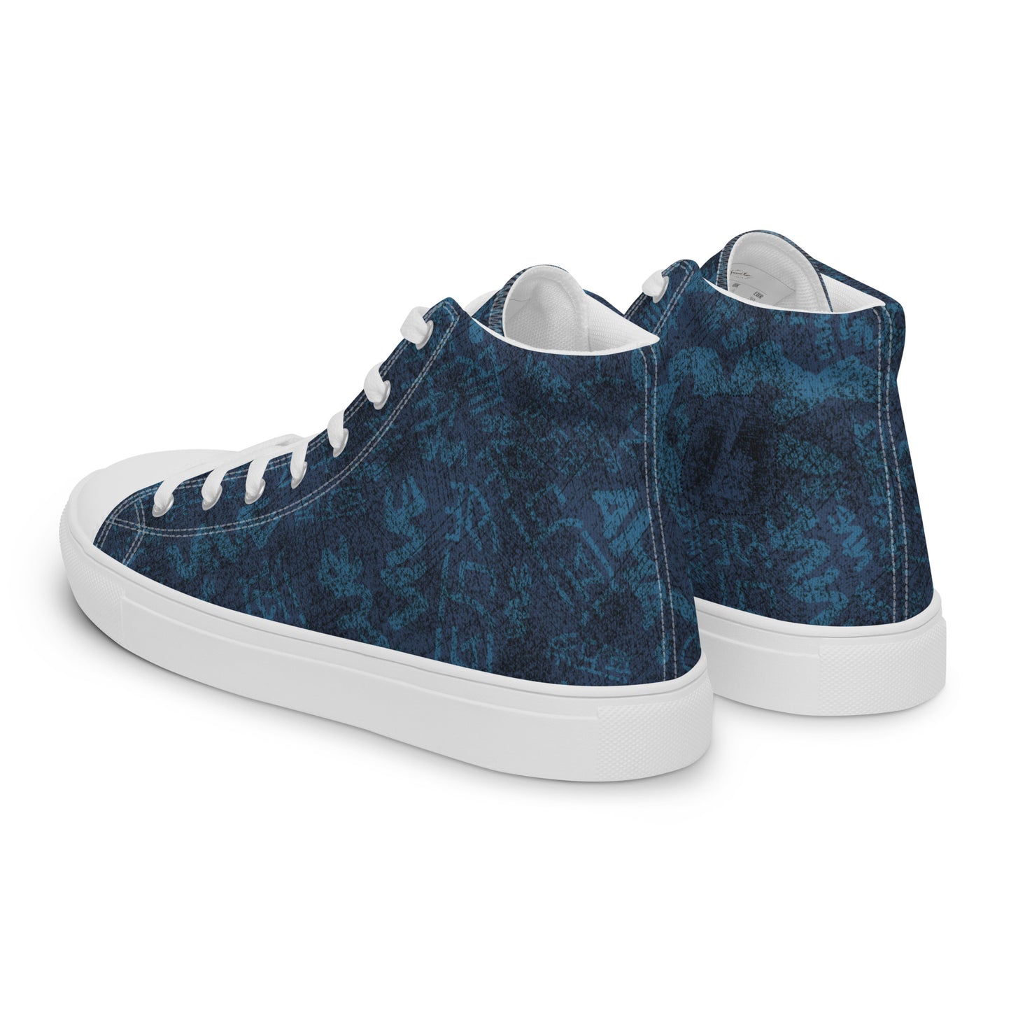 Baskets hautes en toile homme "Spring Blue Night"