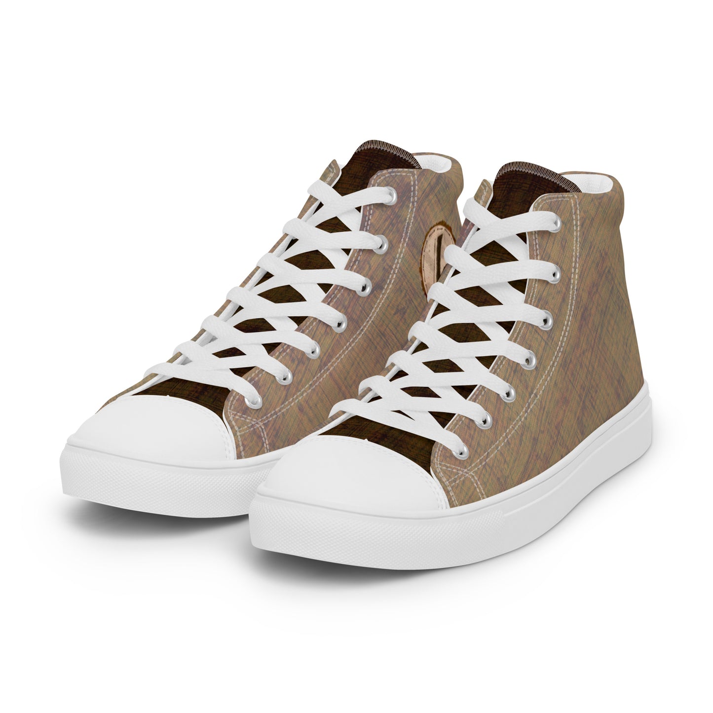 Baskets hautes en toile homme "Canon Brun"