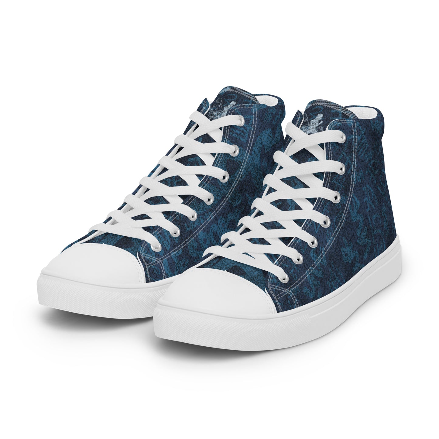 Baskets hautes en toile homme "Spring Blue Night"
