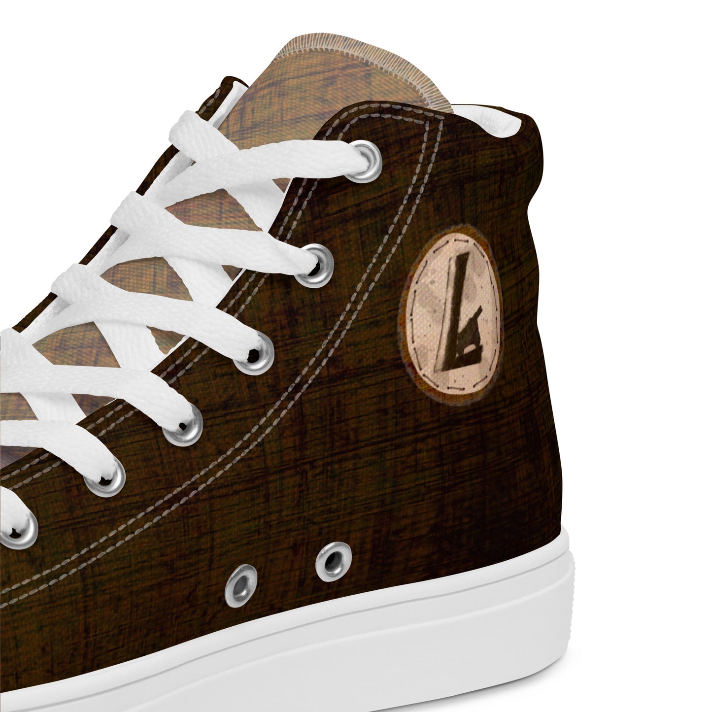 Baskets hautes en toile homme "Canon Foncé"