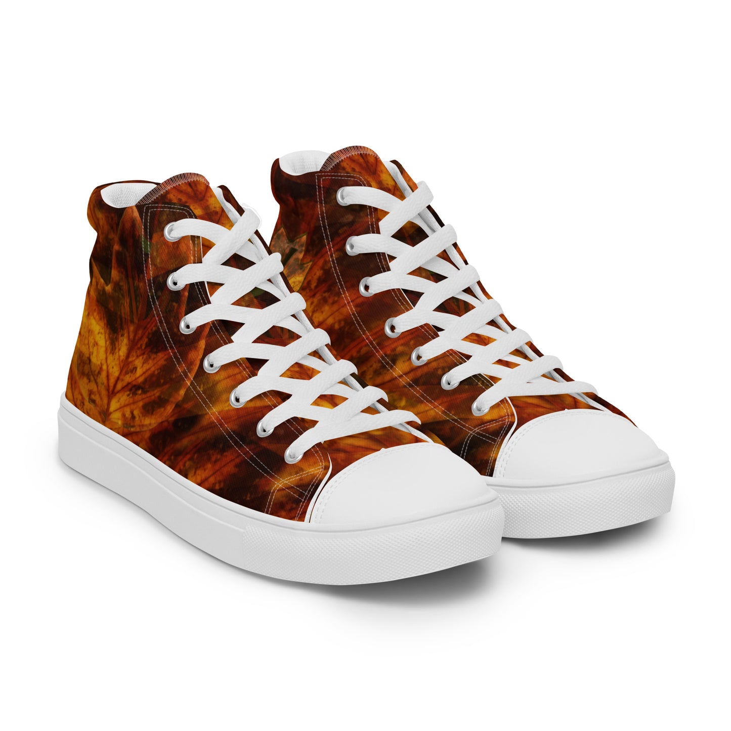 Baskets hautes en toile homme "Fall Red"