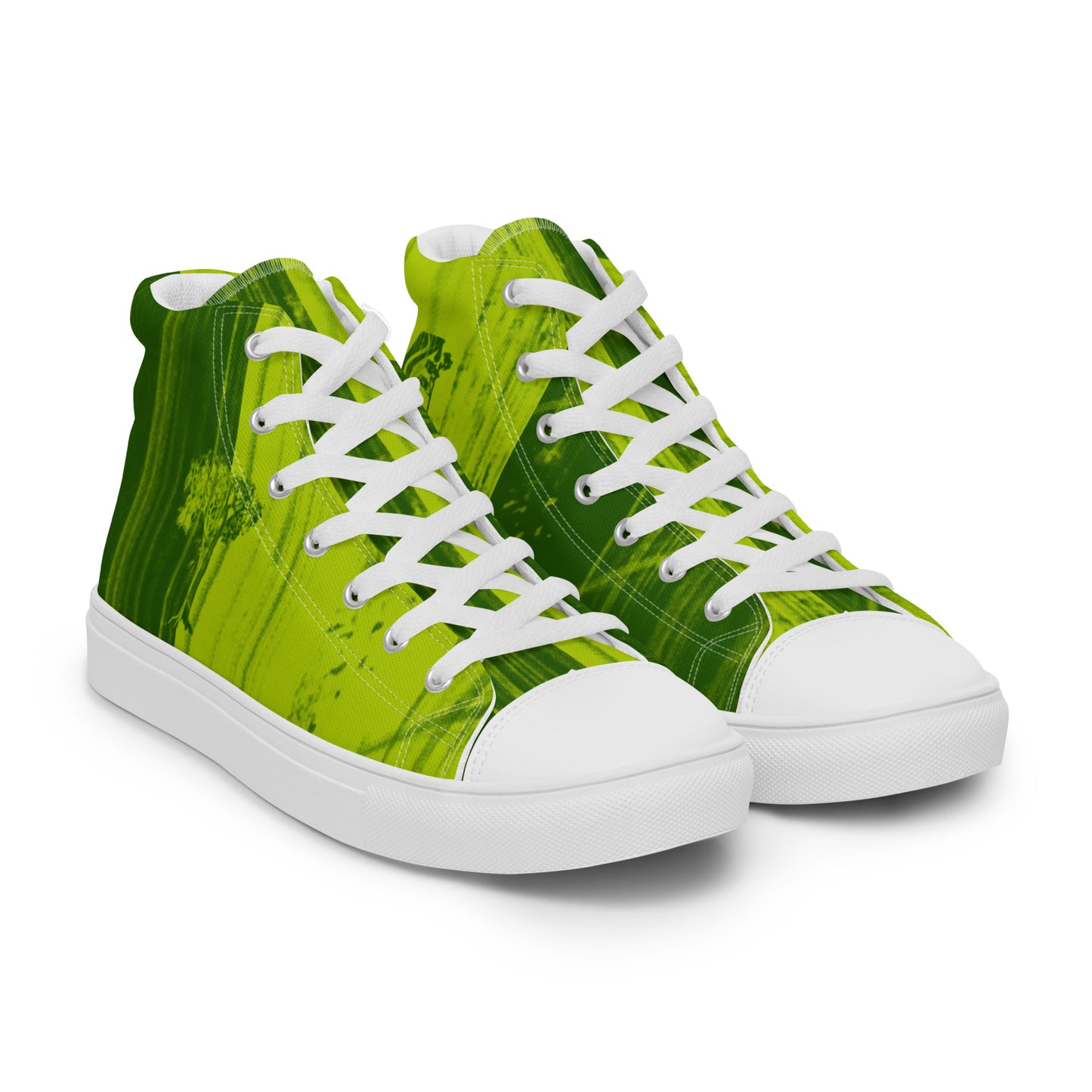 Baskets hautes en toile homme "Green Duo"